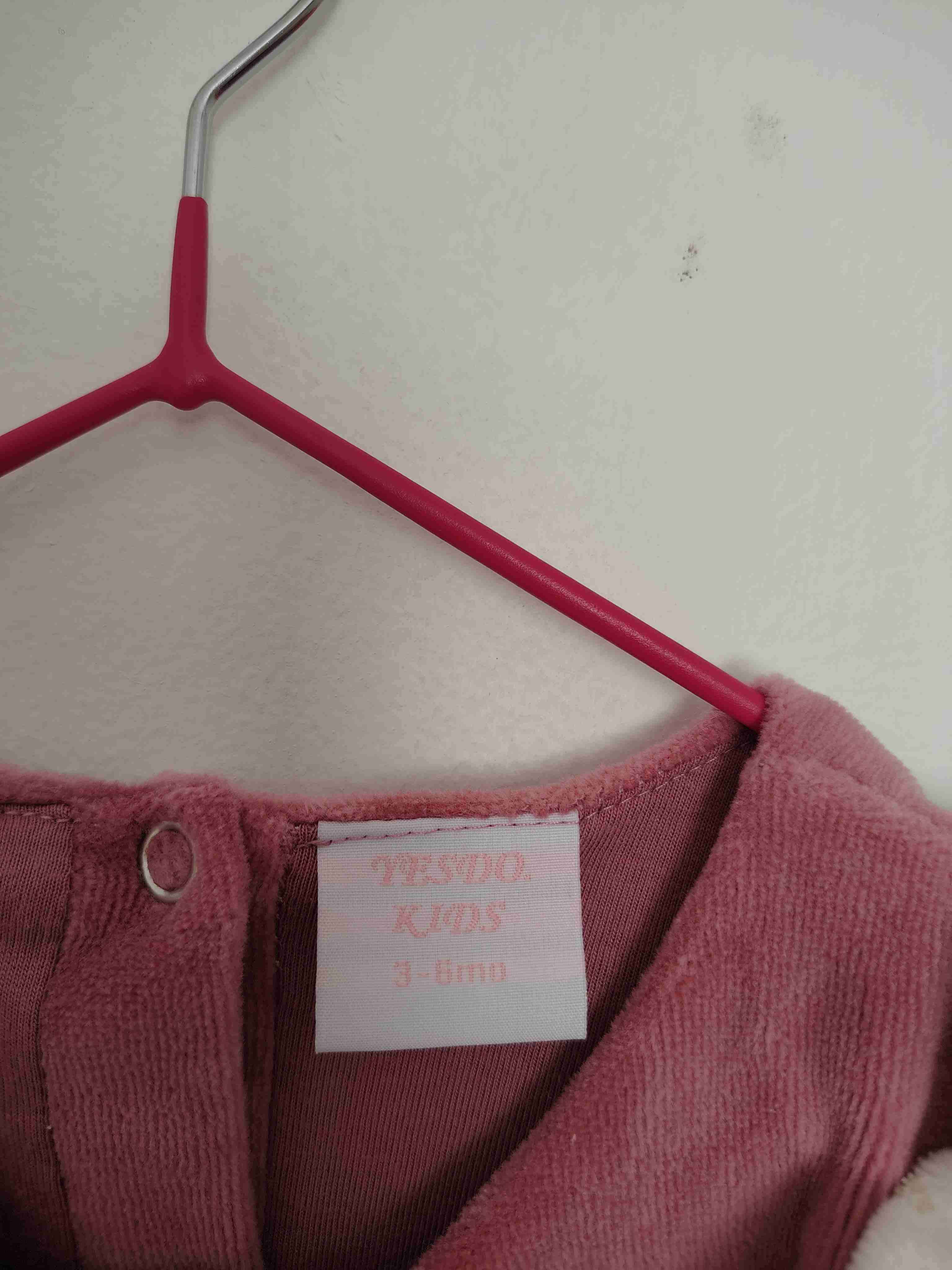 Vestido rojo bebé con aplique - miniatura 3