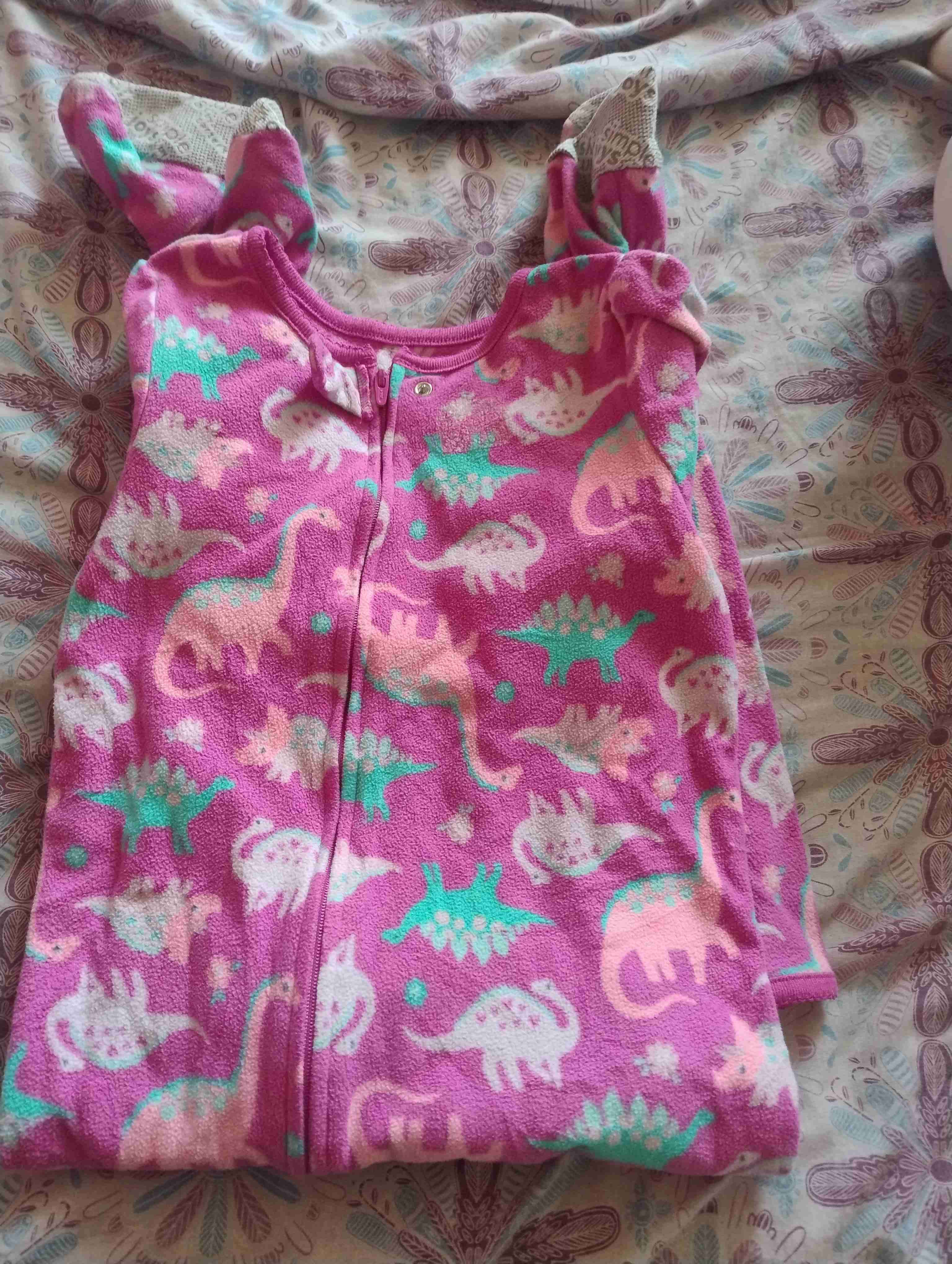 Pijama infantil dinosaurios fucsia - miniatura 1