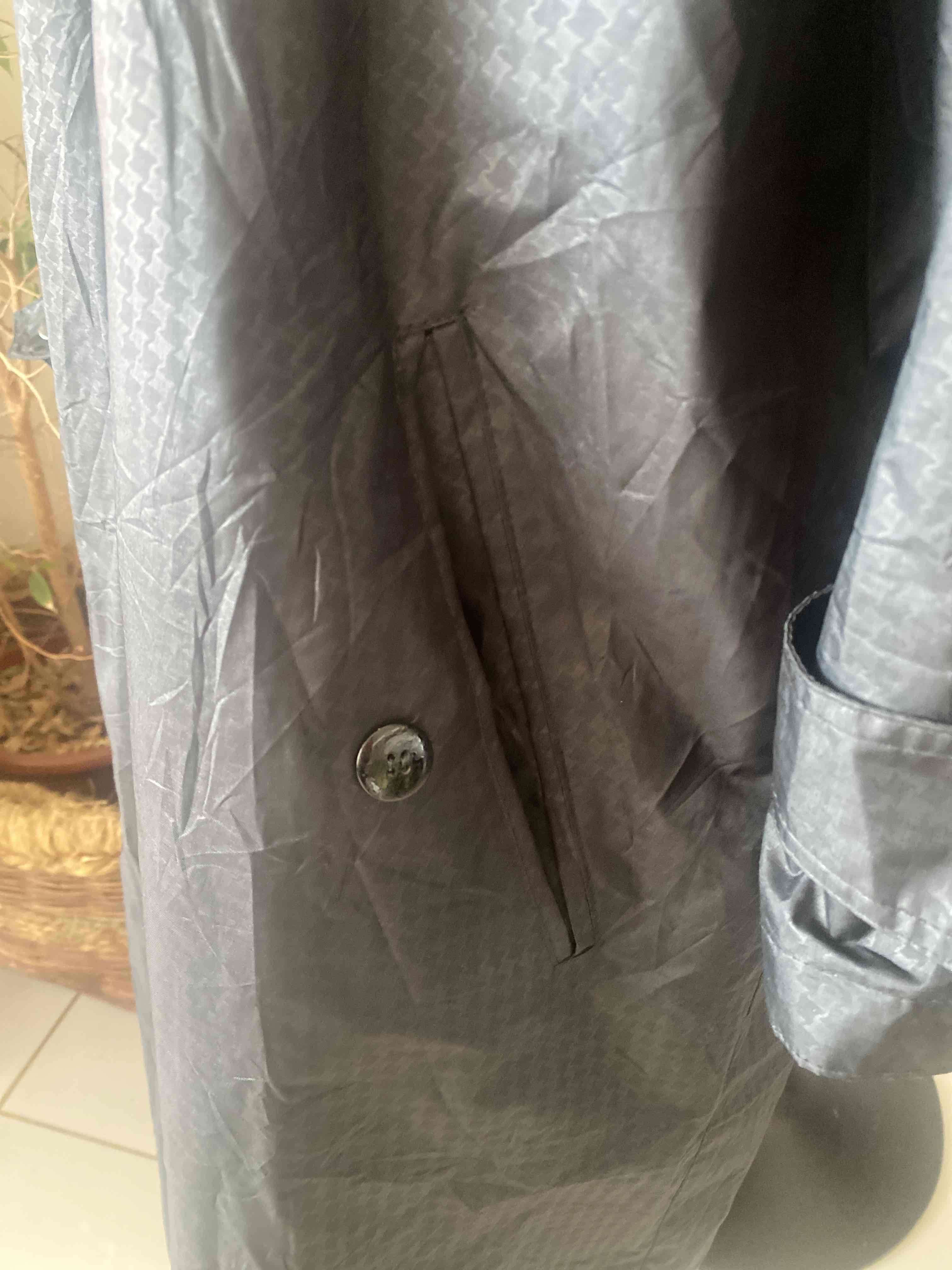 Gabardina  impermeable negro largo - miniatura 5