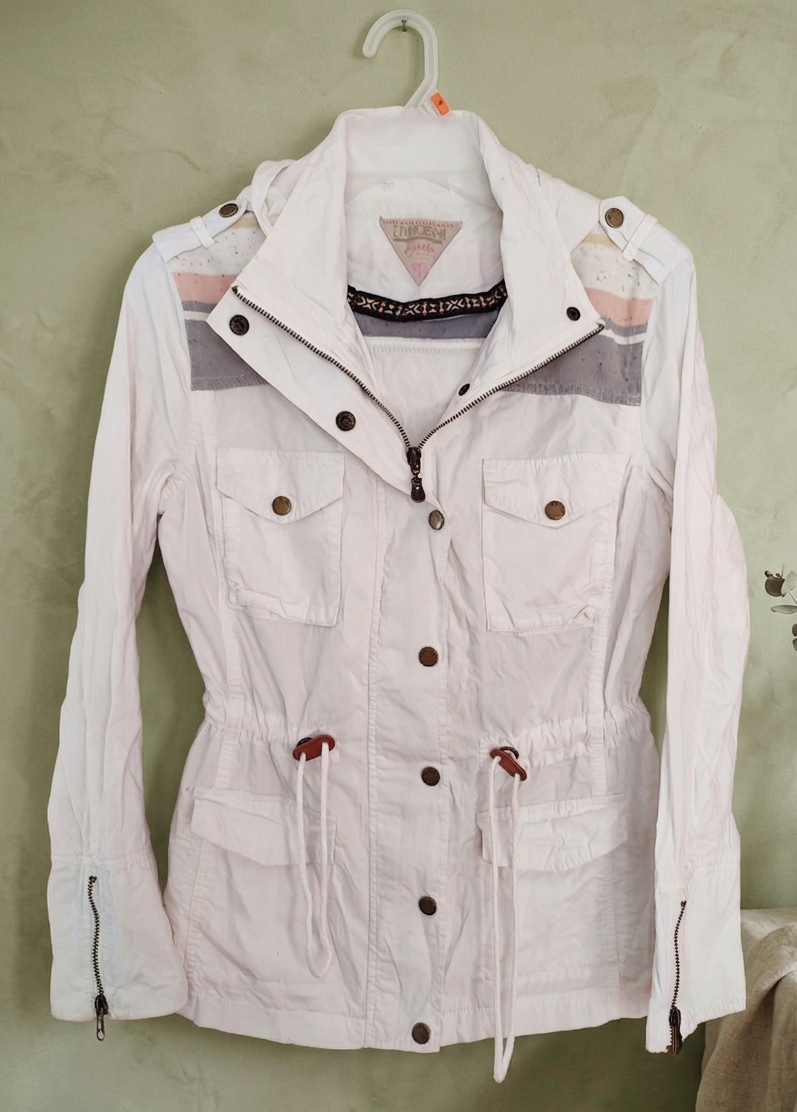 Parka blanca con capucha Sybilla - miniatura 1