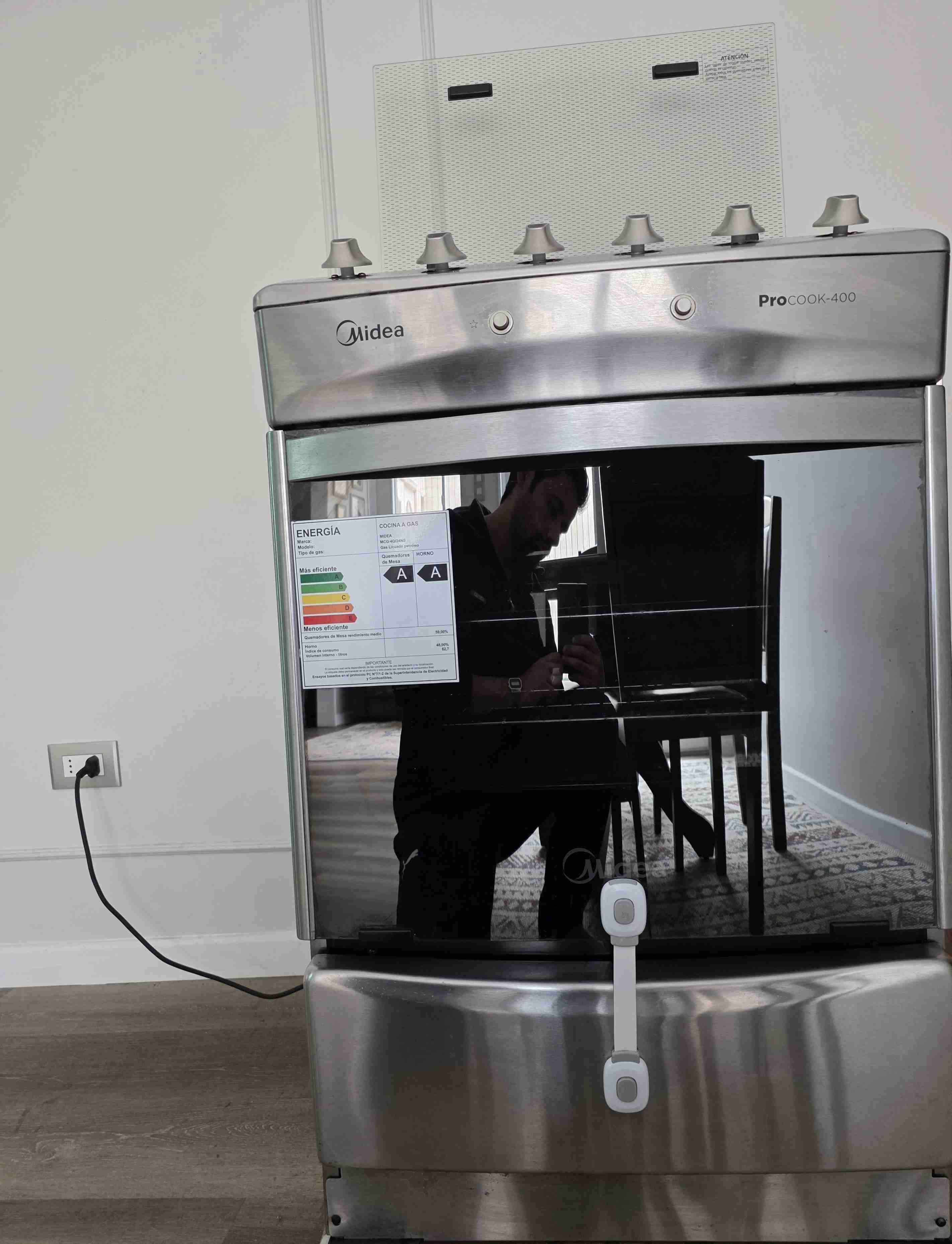 Cocina a gas Midea plateada - miniatura 1