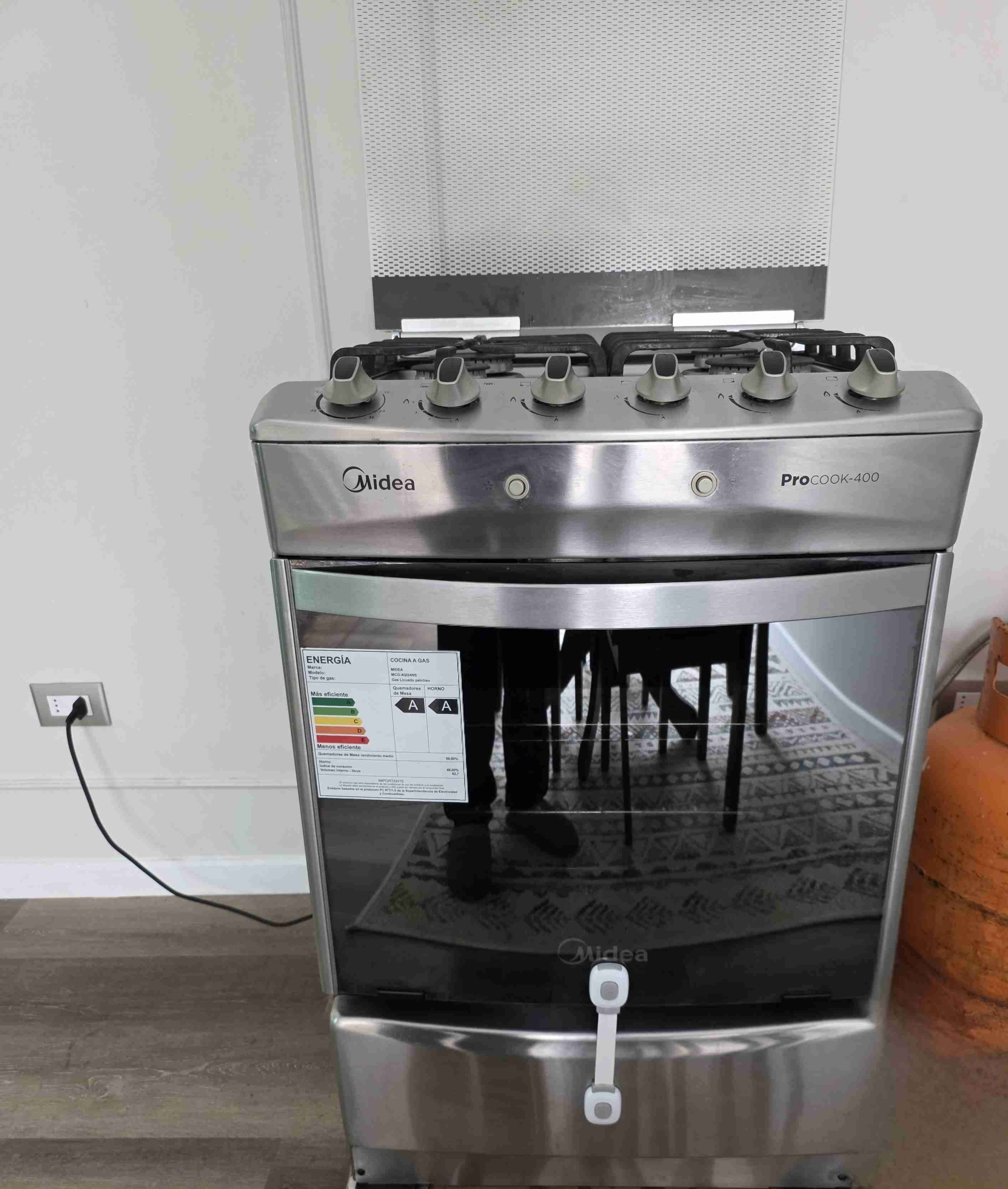 Cocina a gas Midea plateada - miniatura 3