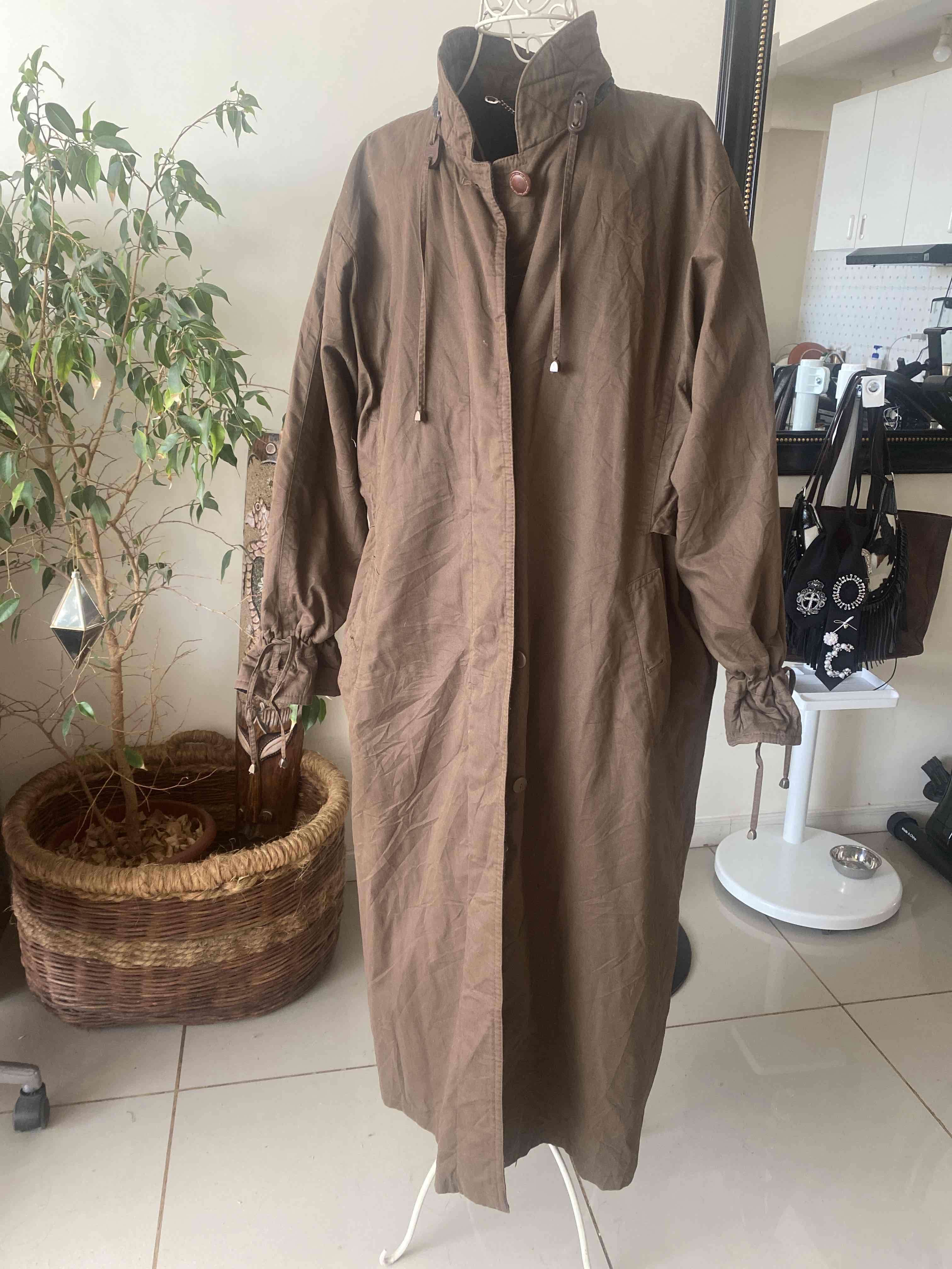 Abrigo Trench largo marrón - 1