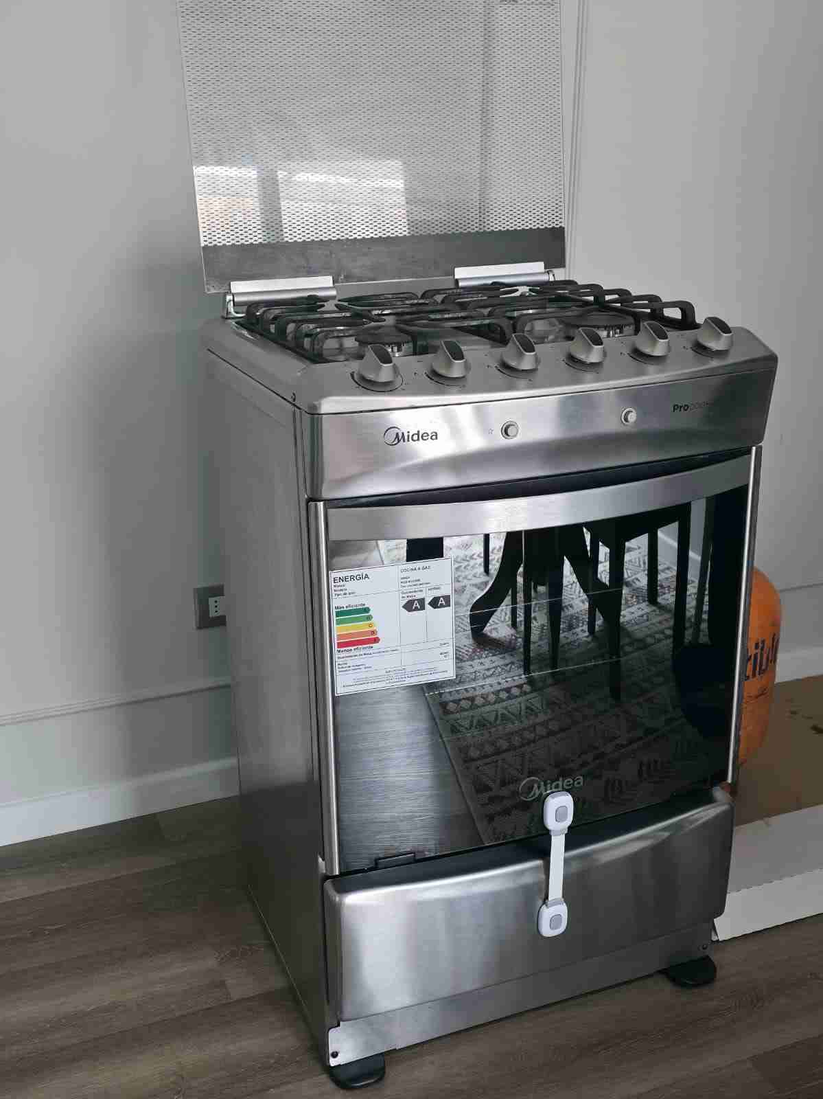 Cocina a gas Midea plateada - miniatura 5