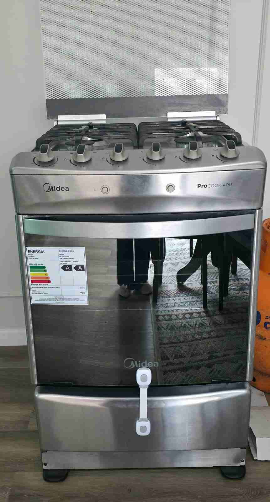 Cocina a gas Midea plateada - miniatura 6