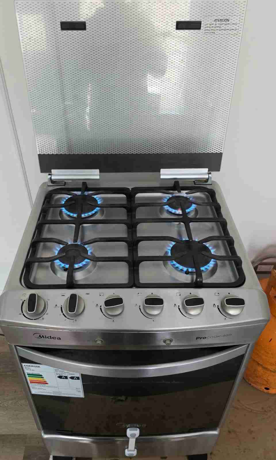 Cocina a gas Midea plateada - miniatura 7