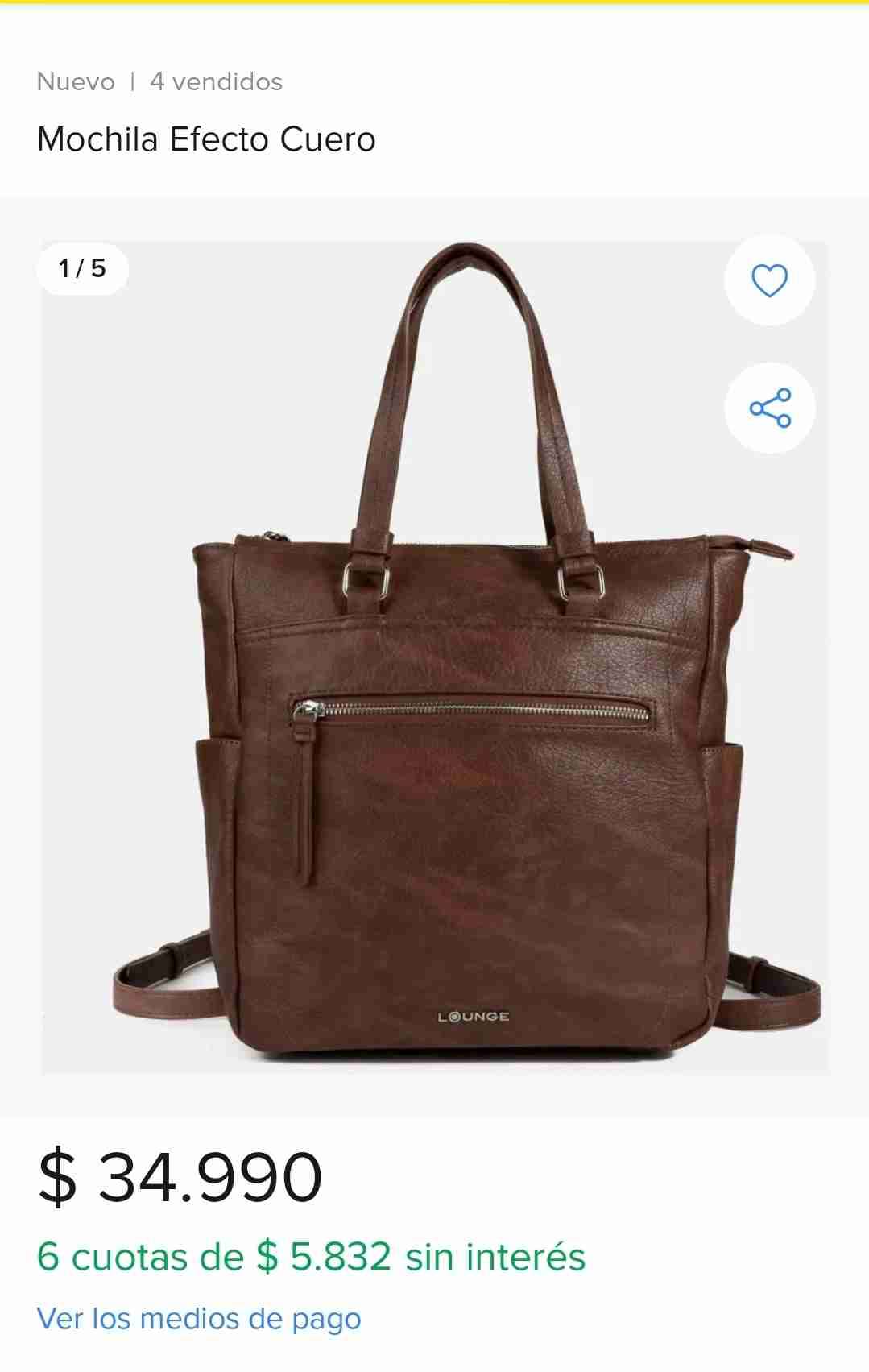 Mochila Lounge marrón - miniatura 2