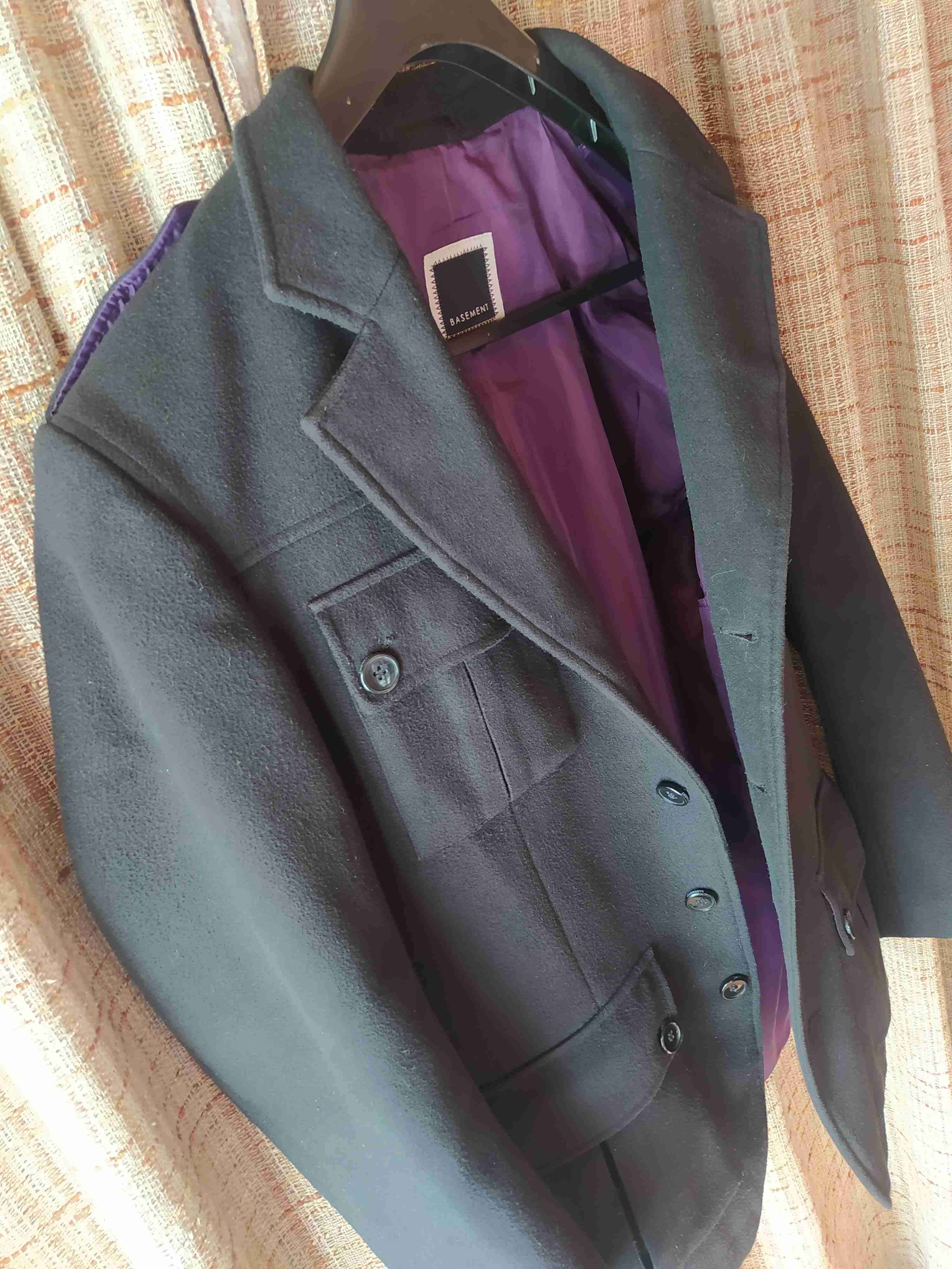 Chaqueta Abrigo Basement negro talla S - miniatura 3