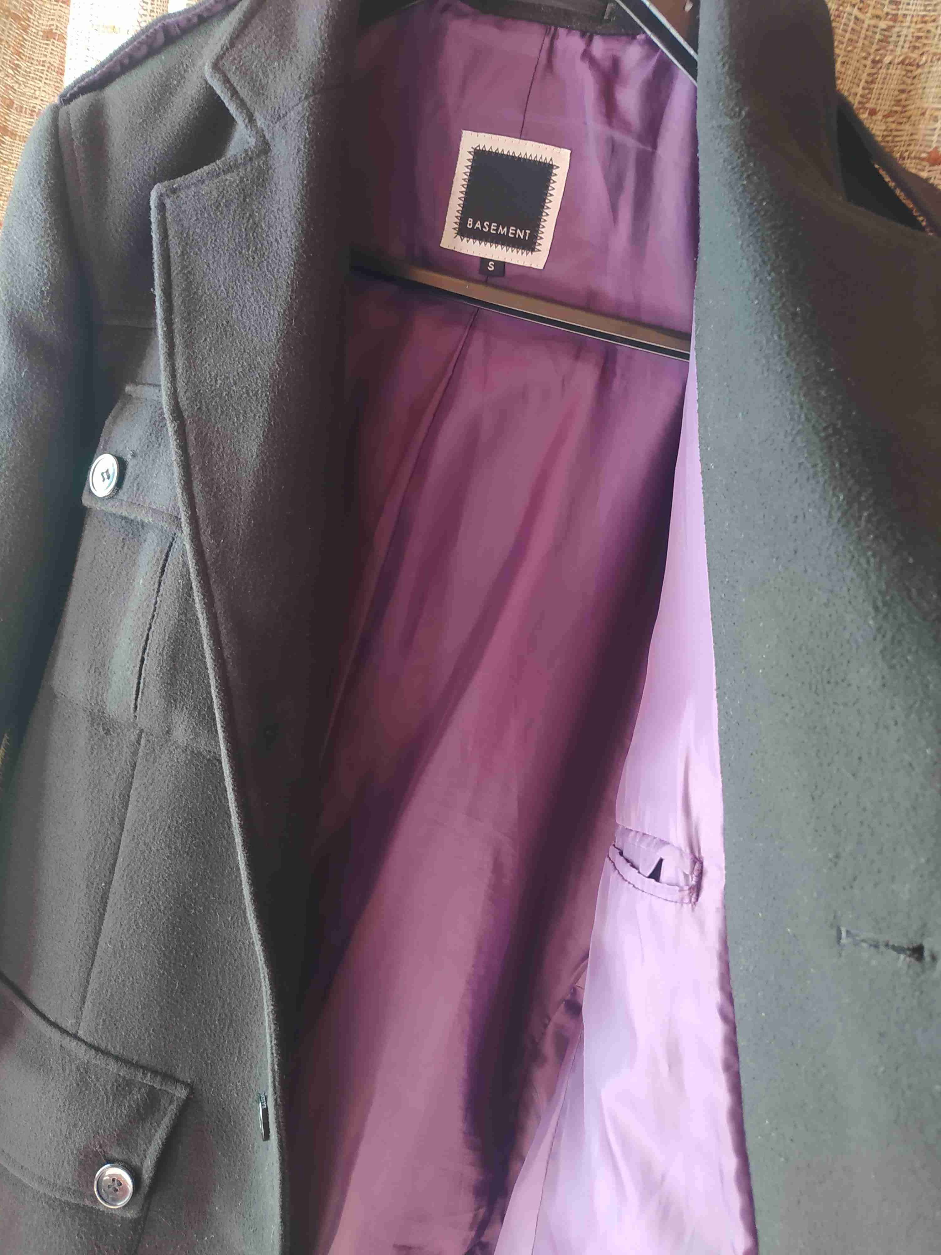 Chaqueta Abrigo Basement negro talla S - miniatura 4