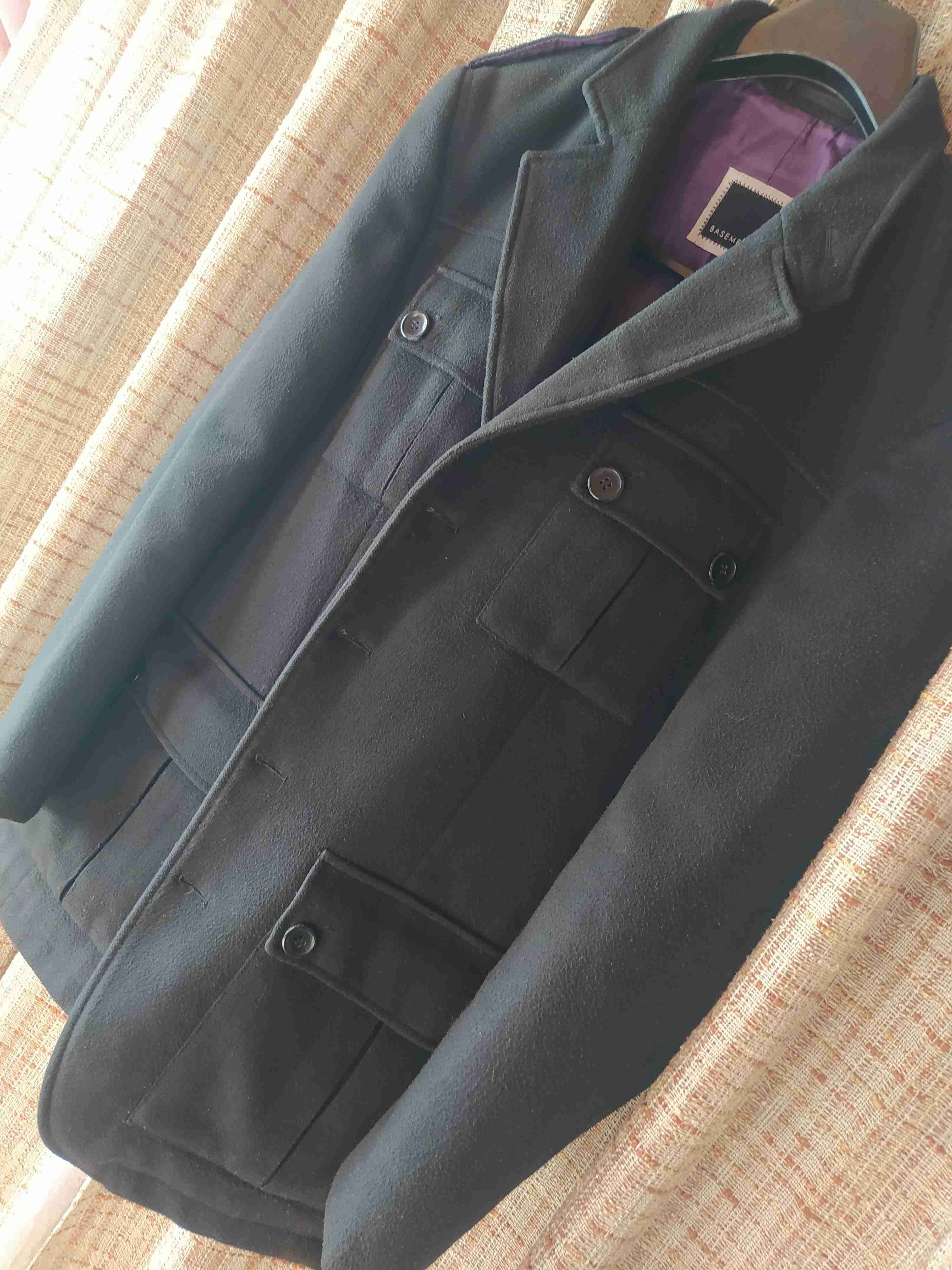 Chaqueta Abrigo Basement negro talla S - miniatura 5