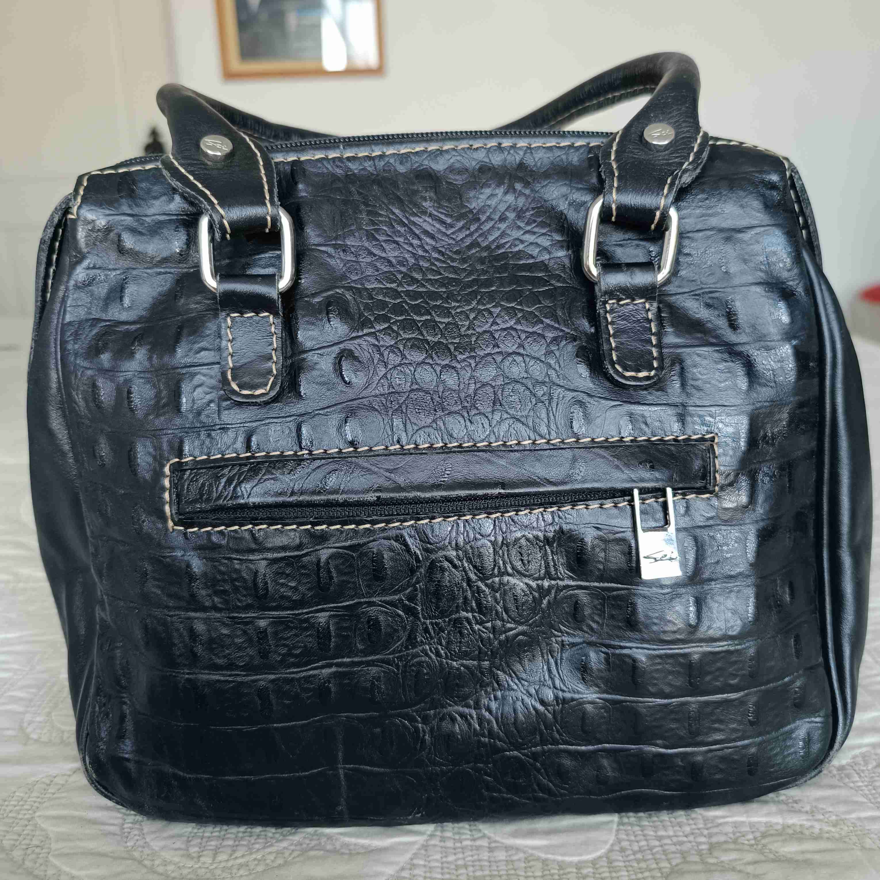 Cartera de cuero, marca Sei - 2