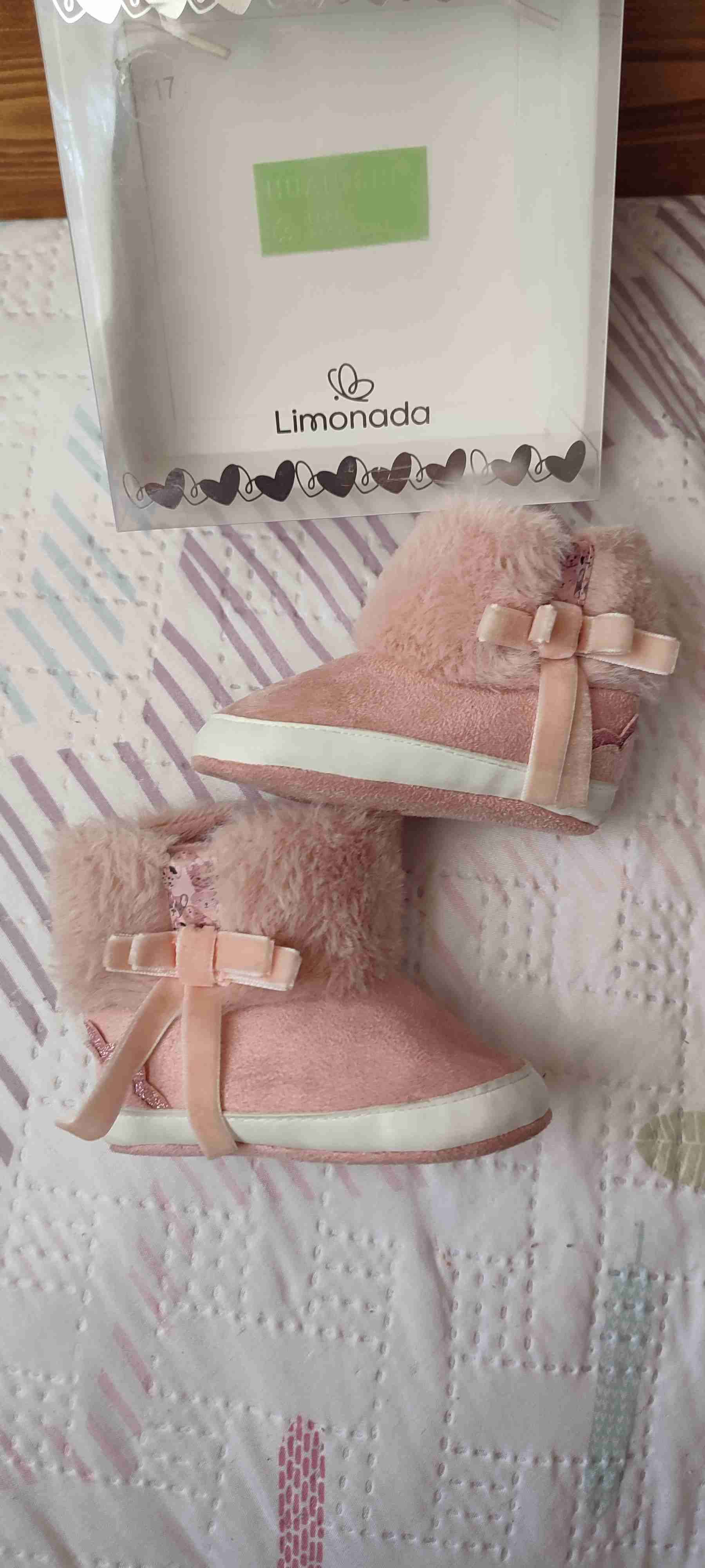 Botitas rosadas con lazo Limonada N°17 - miniatura 1
