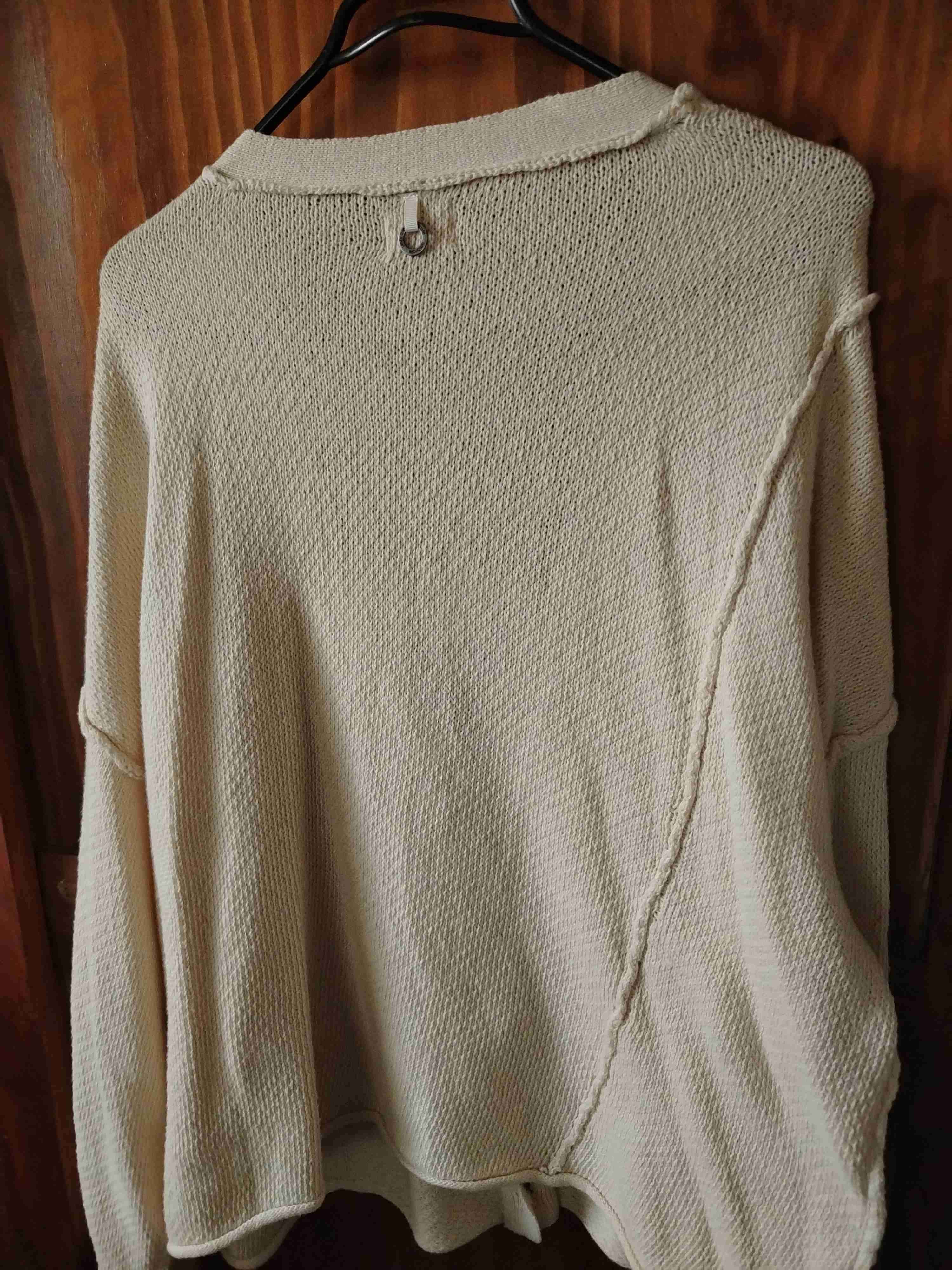 Sweater beige de punto - miniatura 1