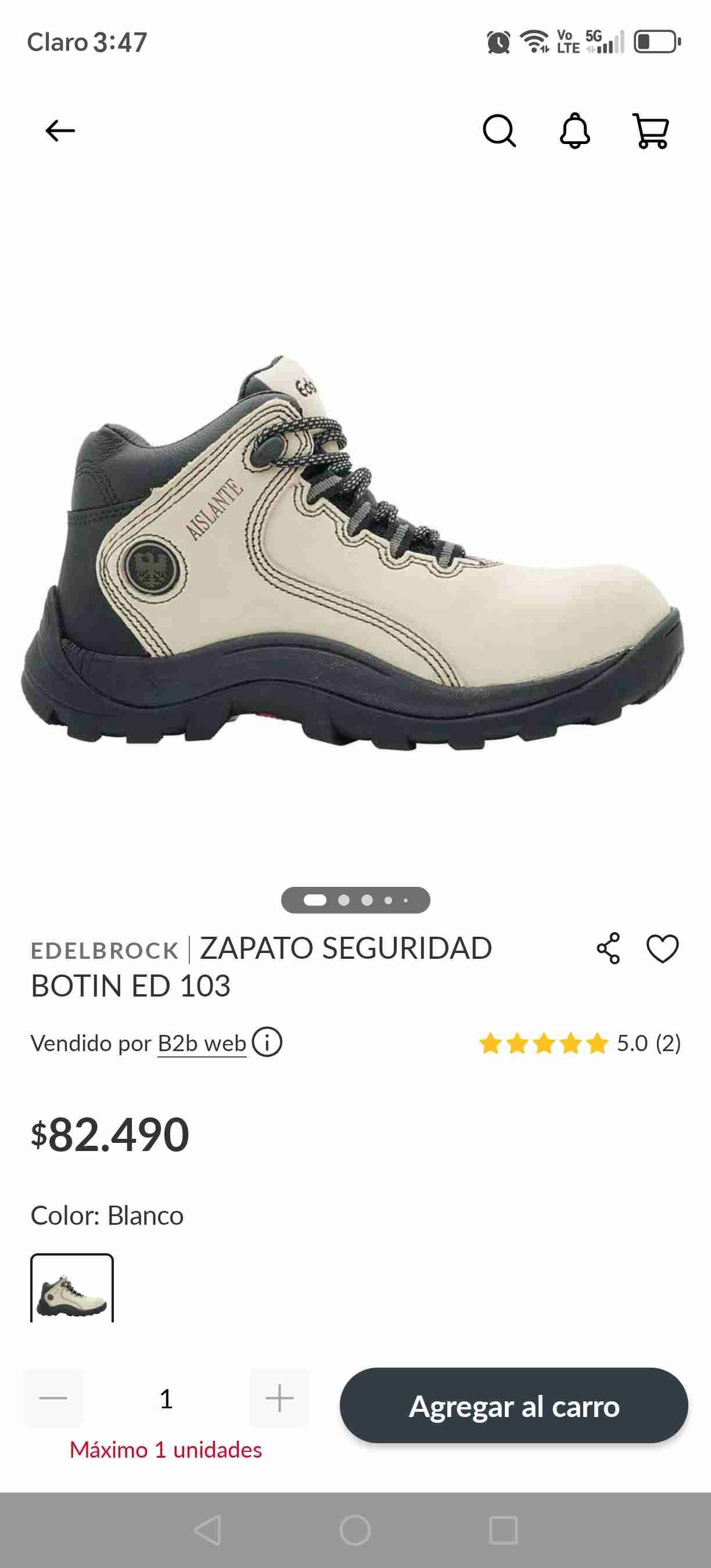 Botas de seguridad blancas - miniatura 1