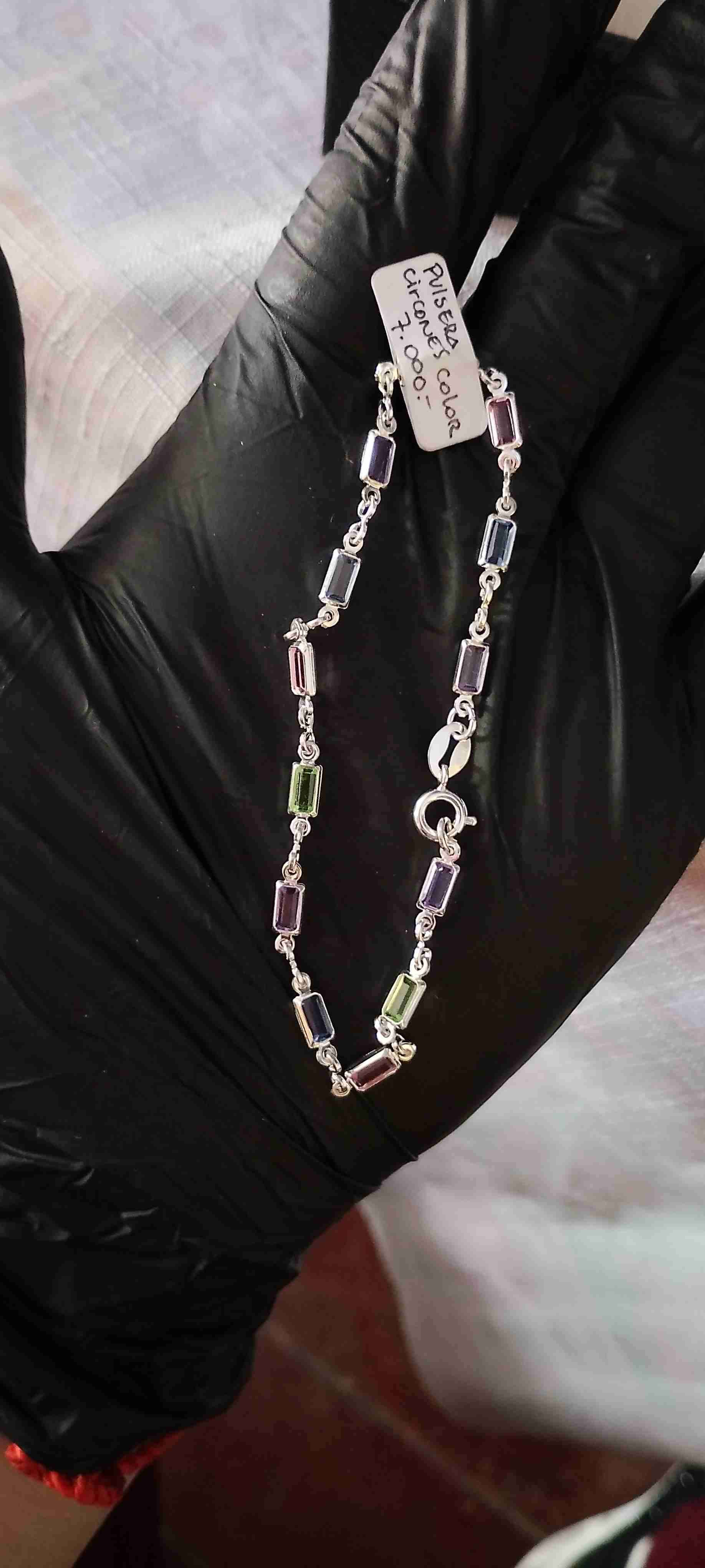 Pulsera con circones de colores - miniatura 1