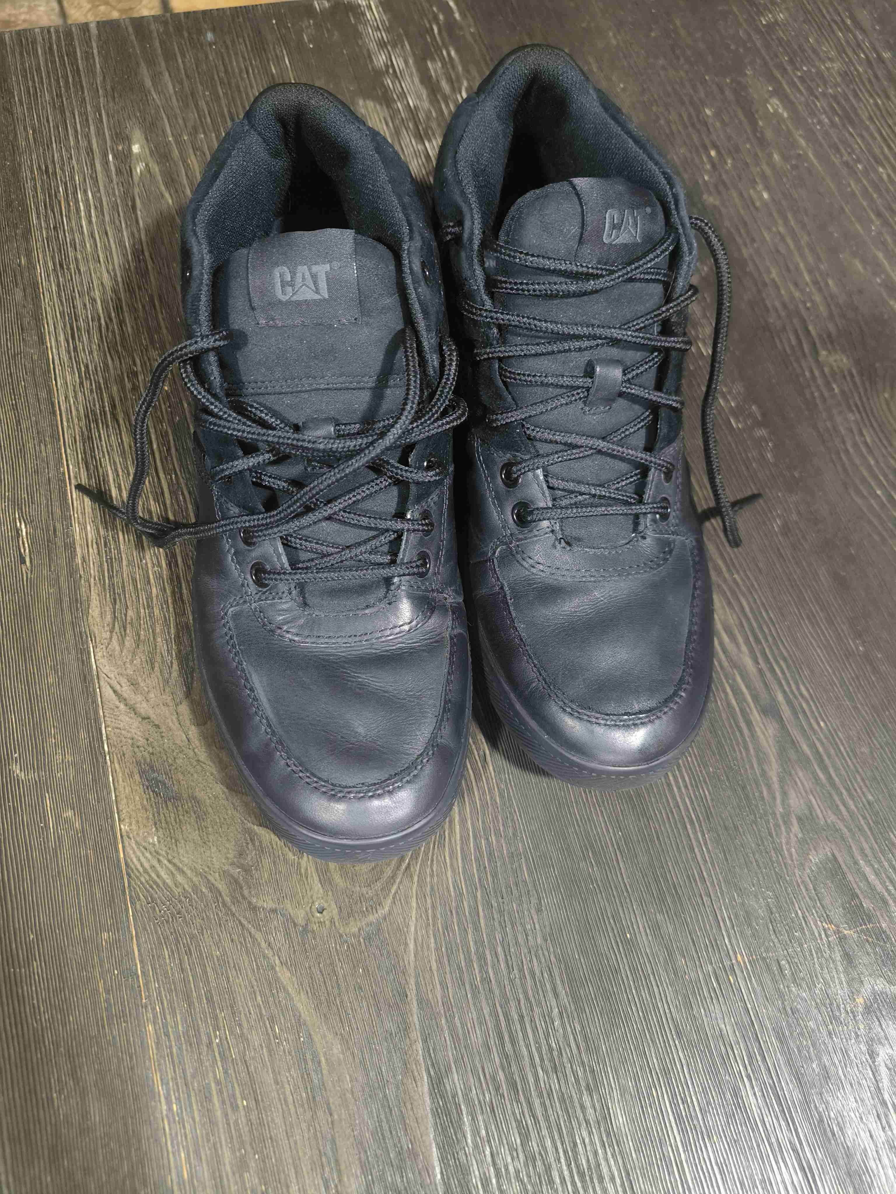 Zapatos CAT negros en cuero - miniatura 1