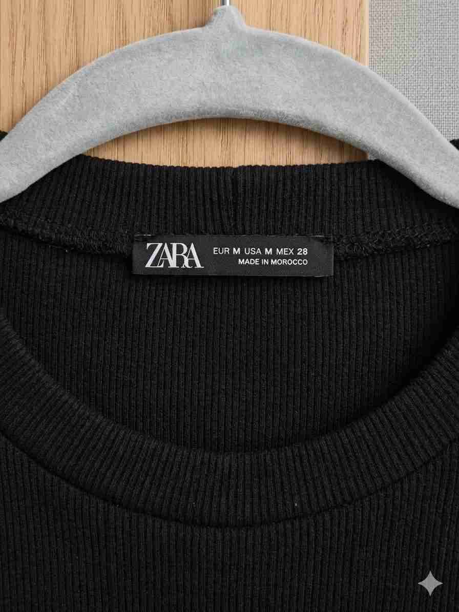 Top Zara con mangas de cuero - 3