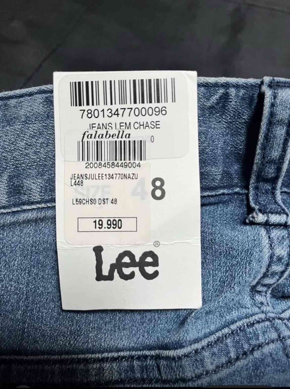 Jeans Lee color azul talla 48 - miniatura 1