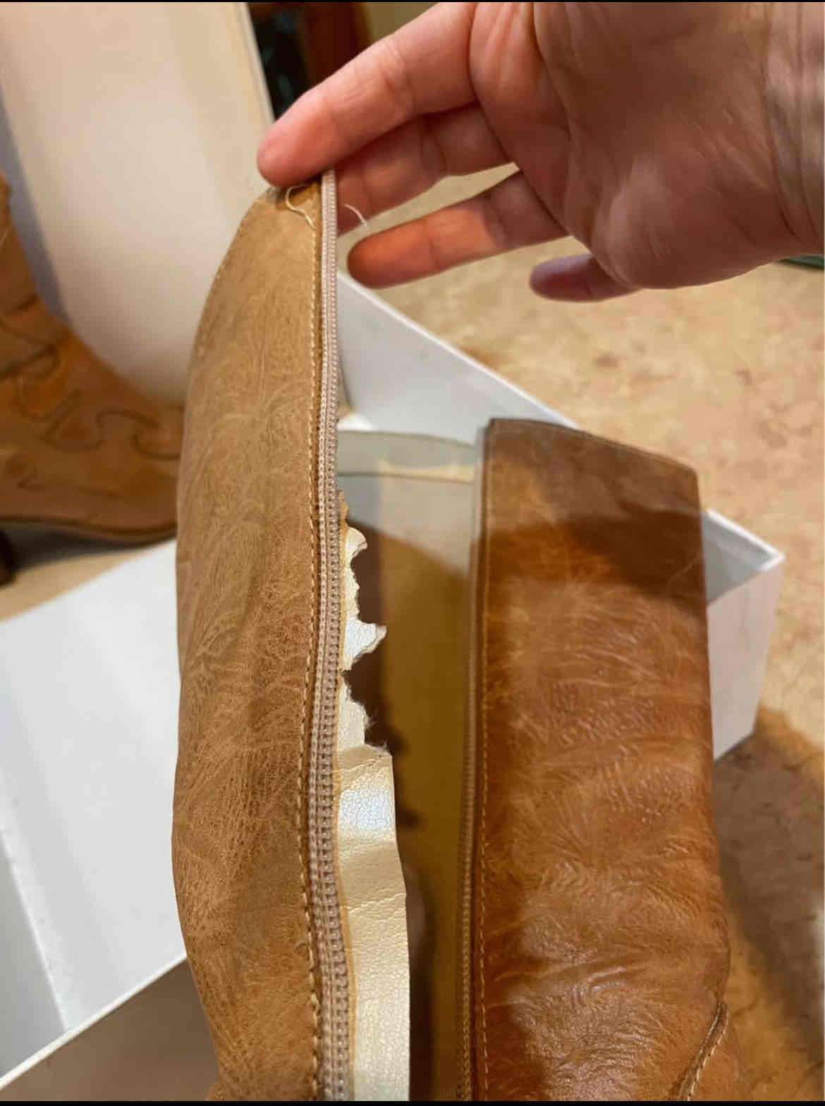 Botas vaqueras de cuero camel - miniatura 3