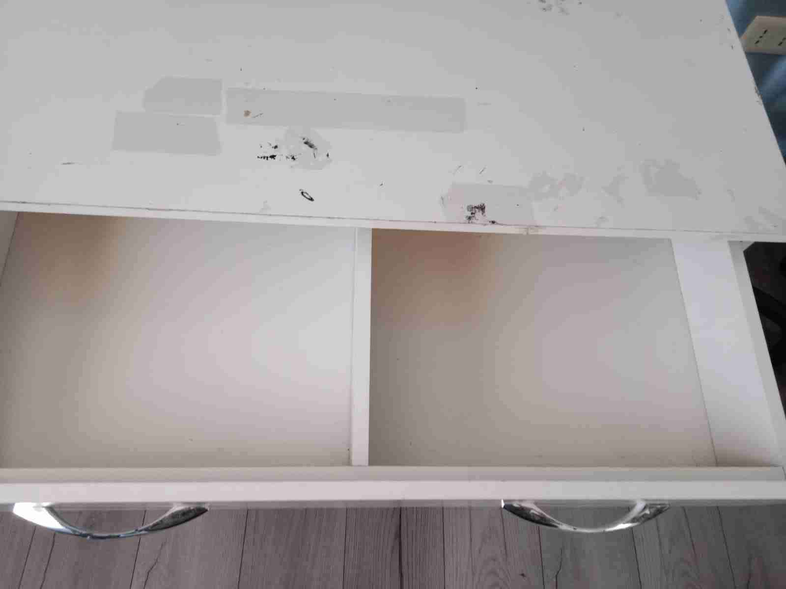 Escritorio blanco con cajón - miniatura 3