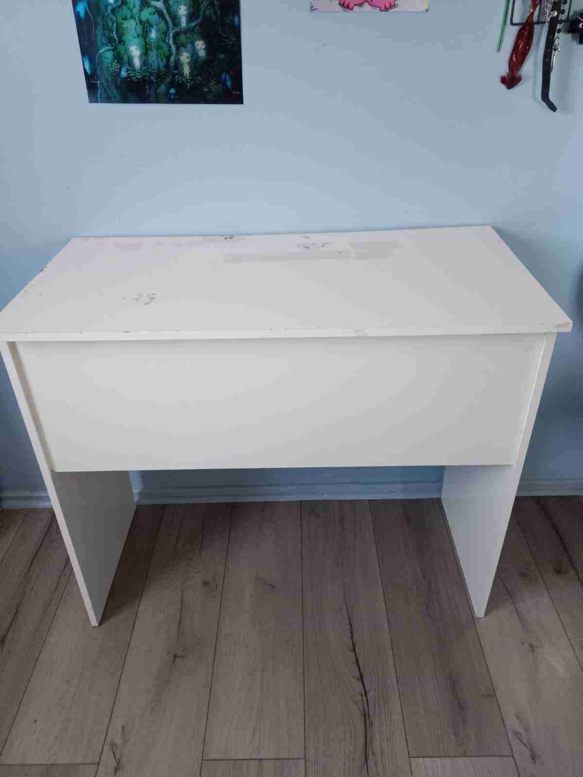 Escritorio blanco con cajón - miniatura 4