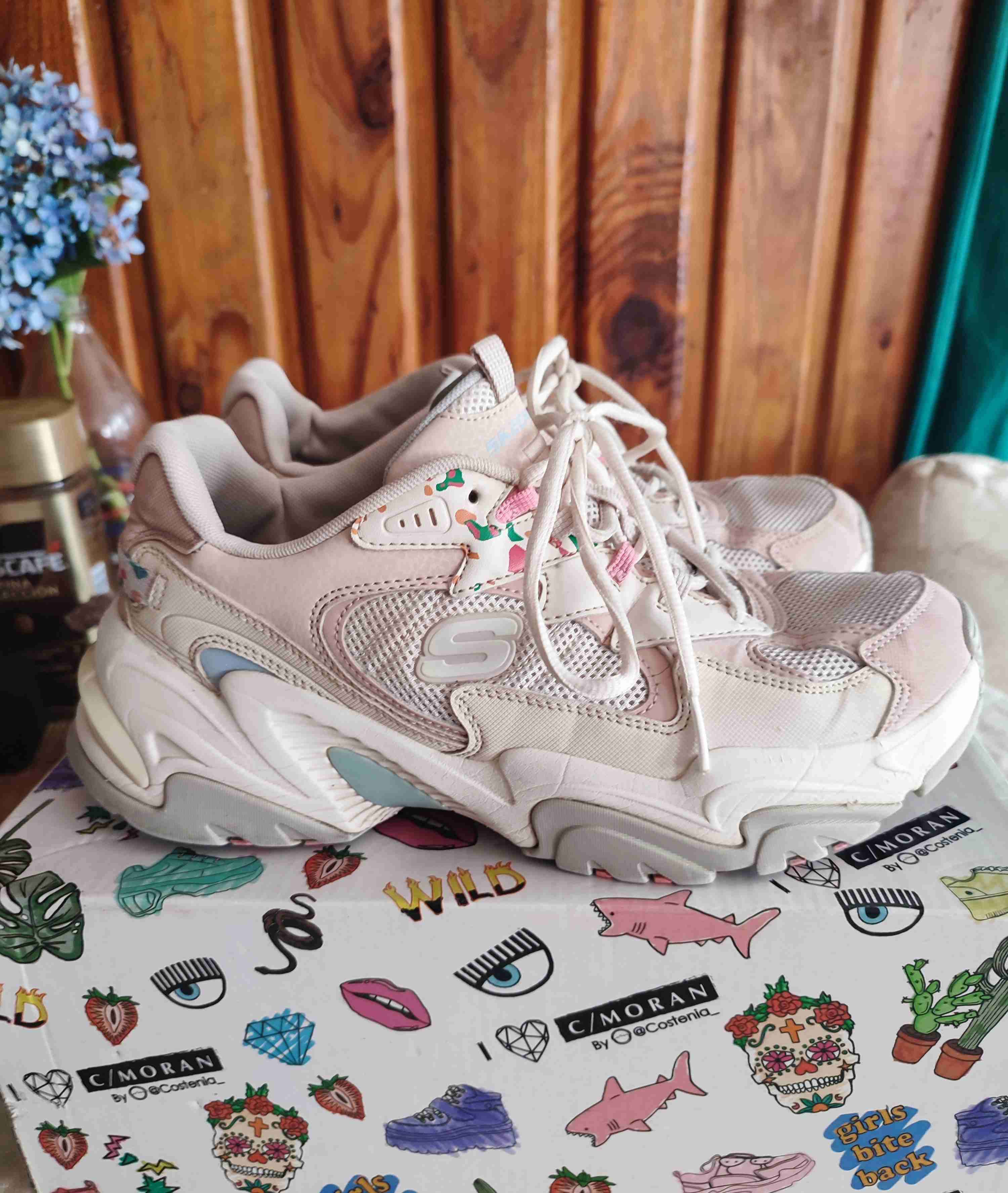 Zapatillas deportivas rosadas Skechers - 3