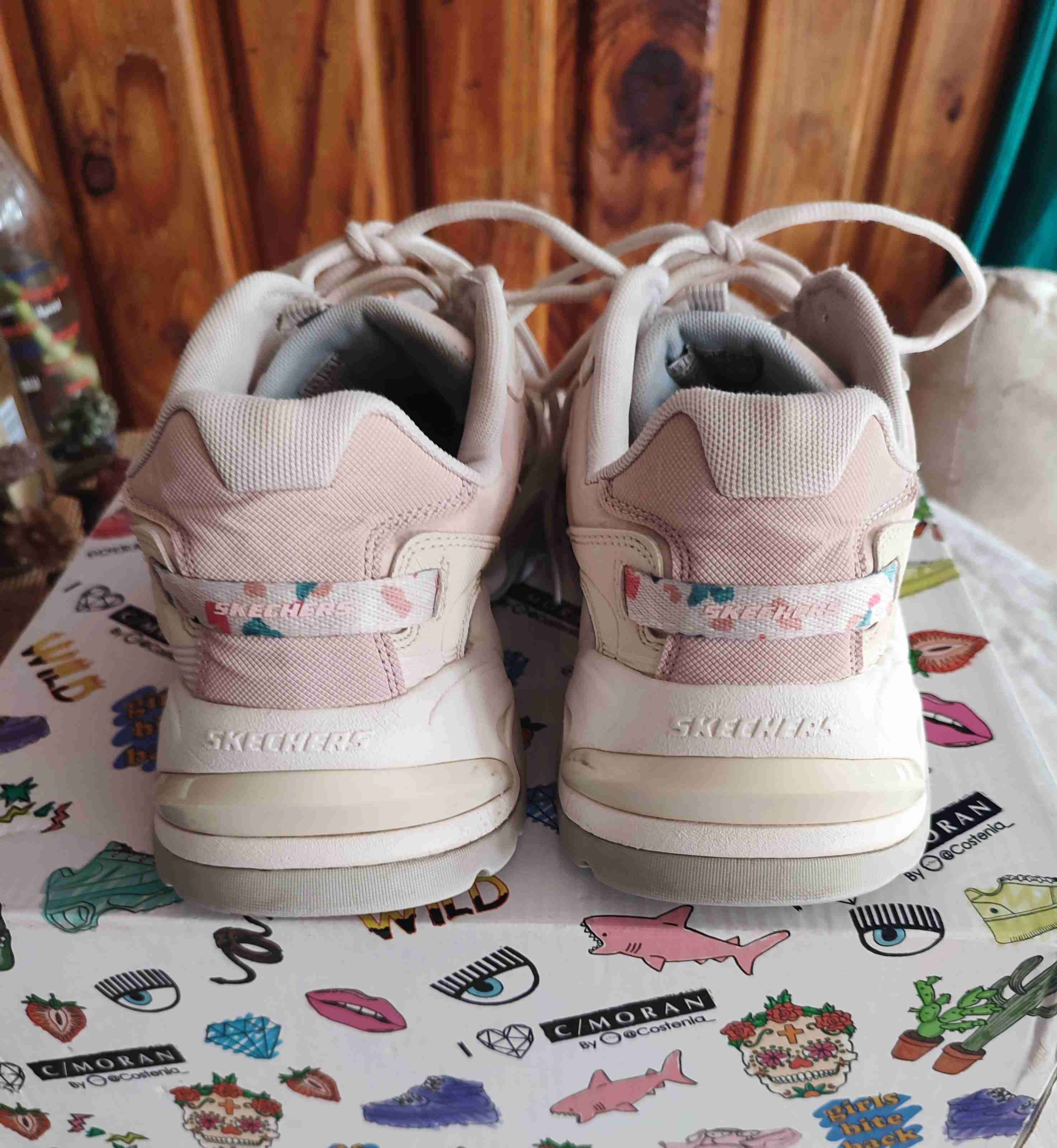 Zapatillas deportivas rosadas Skechers - 4