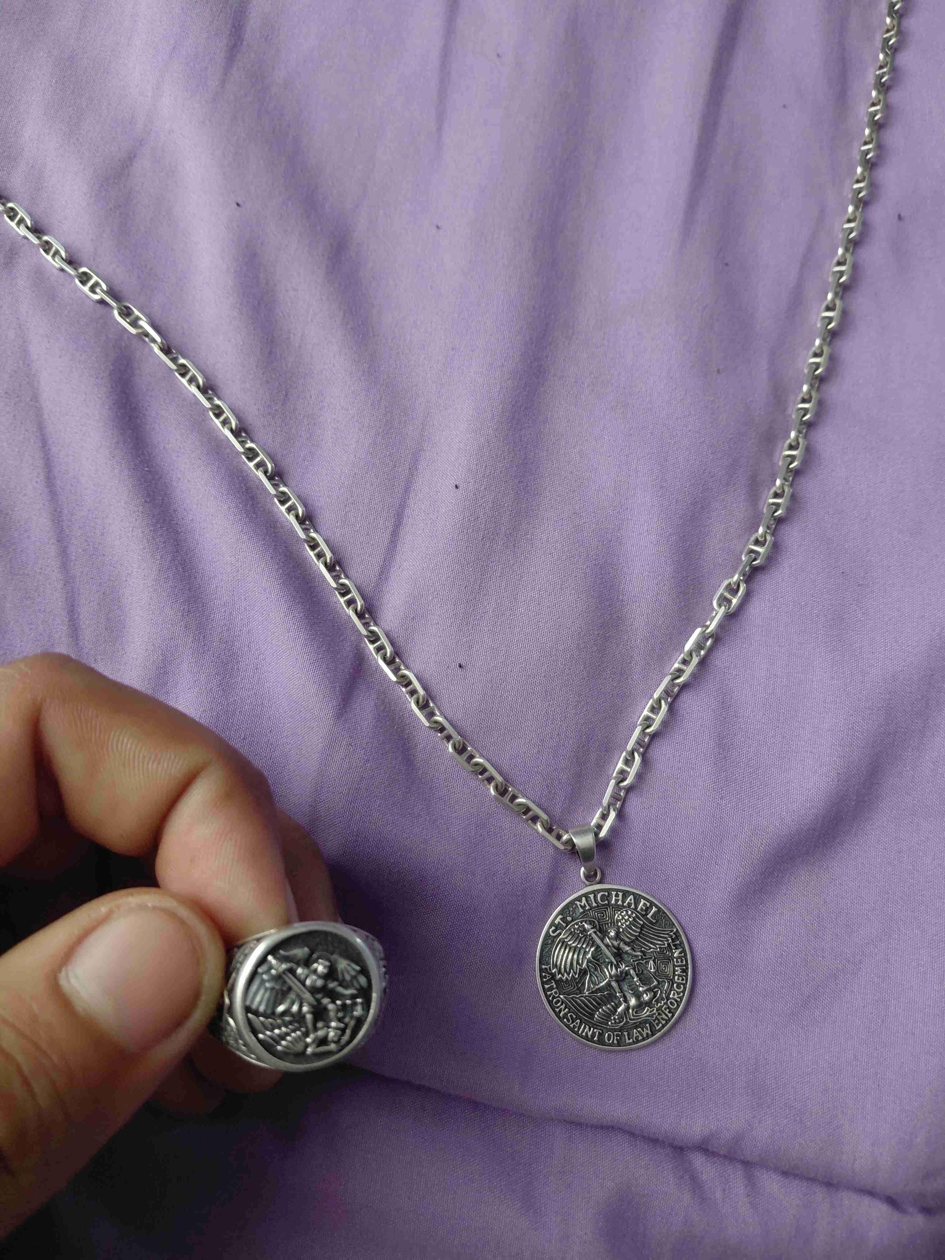 Conjunto de anillo y colgante San Miguel - miniatura 4