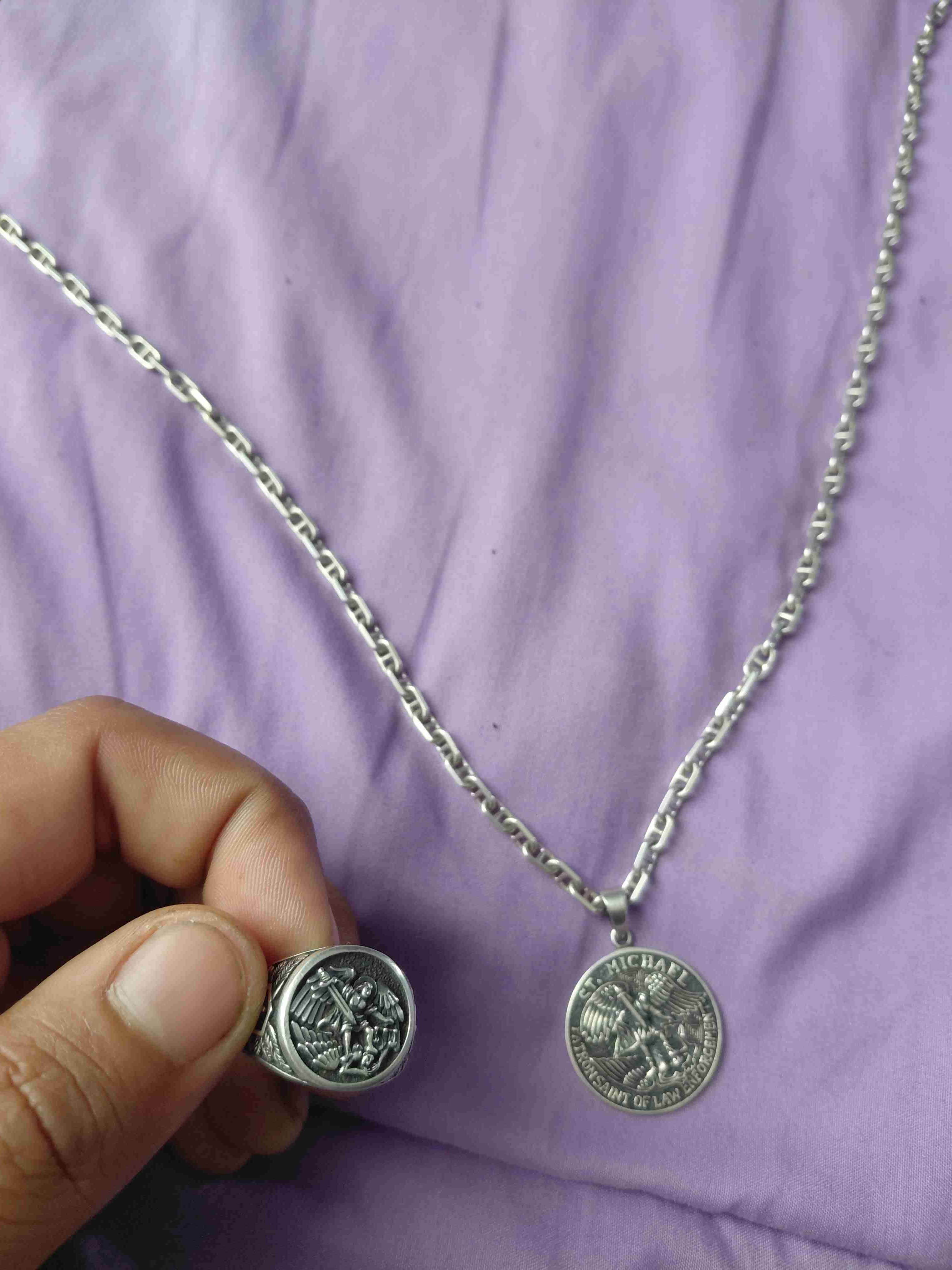 Conjunto de anillo y colgante San Miguel - miniatura 5