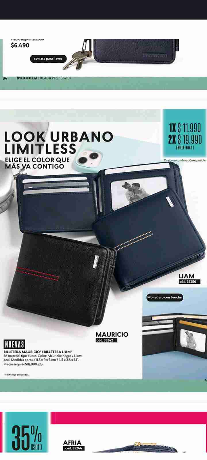 Billetera de cuero negra