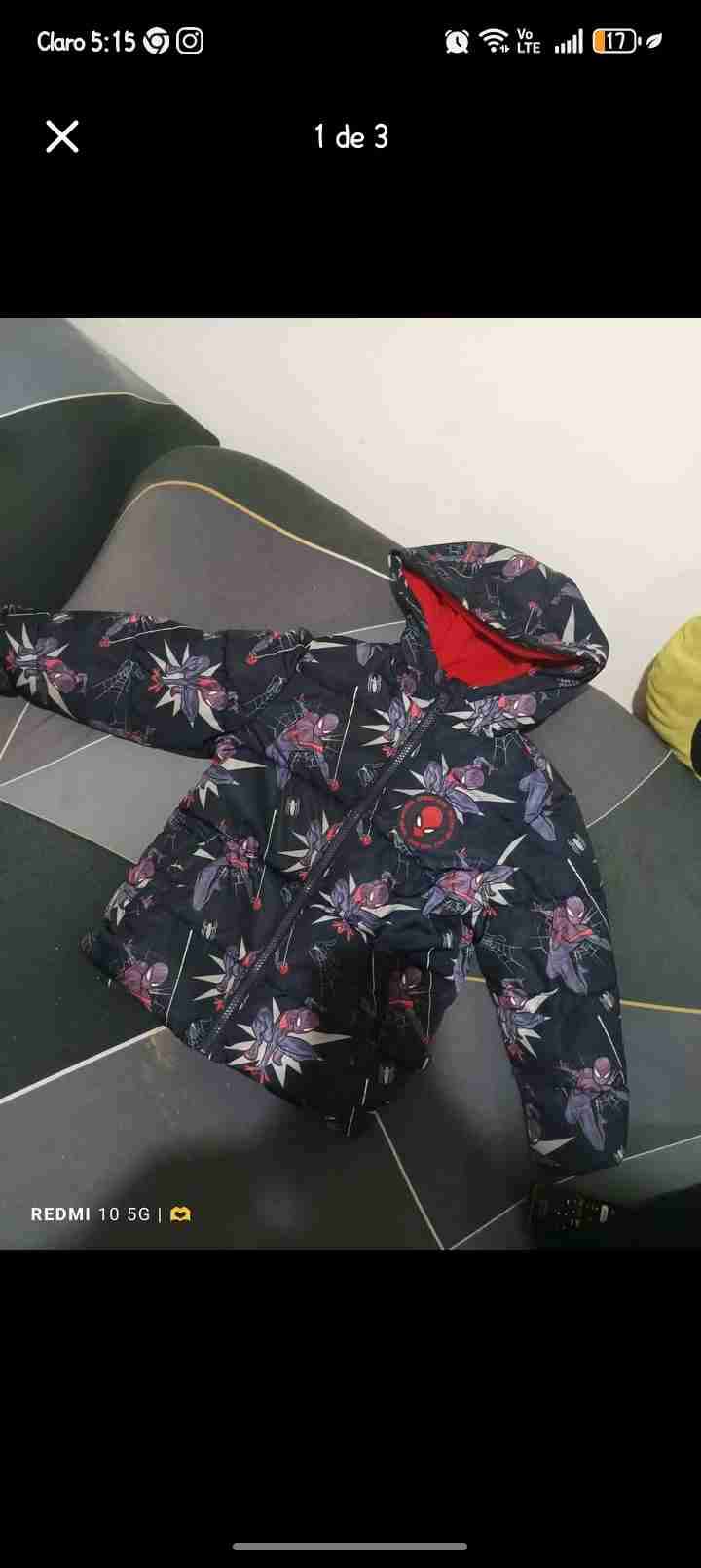 Parka infantil Spiderman marvel - miniatura 1