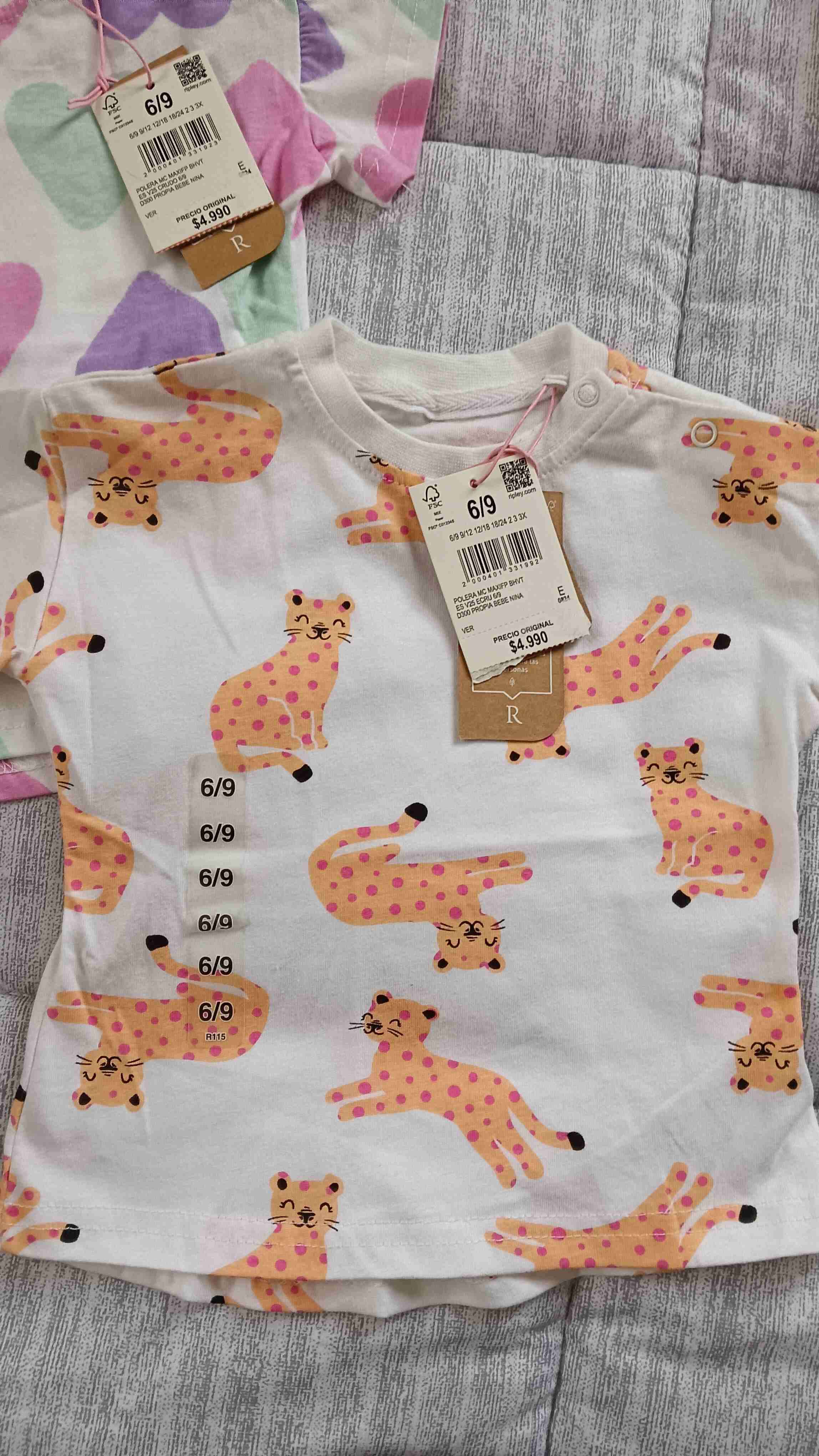 Poleras bebé estampadas 6/9 meses - miniatura 2