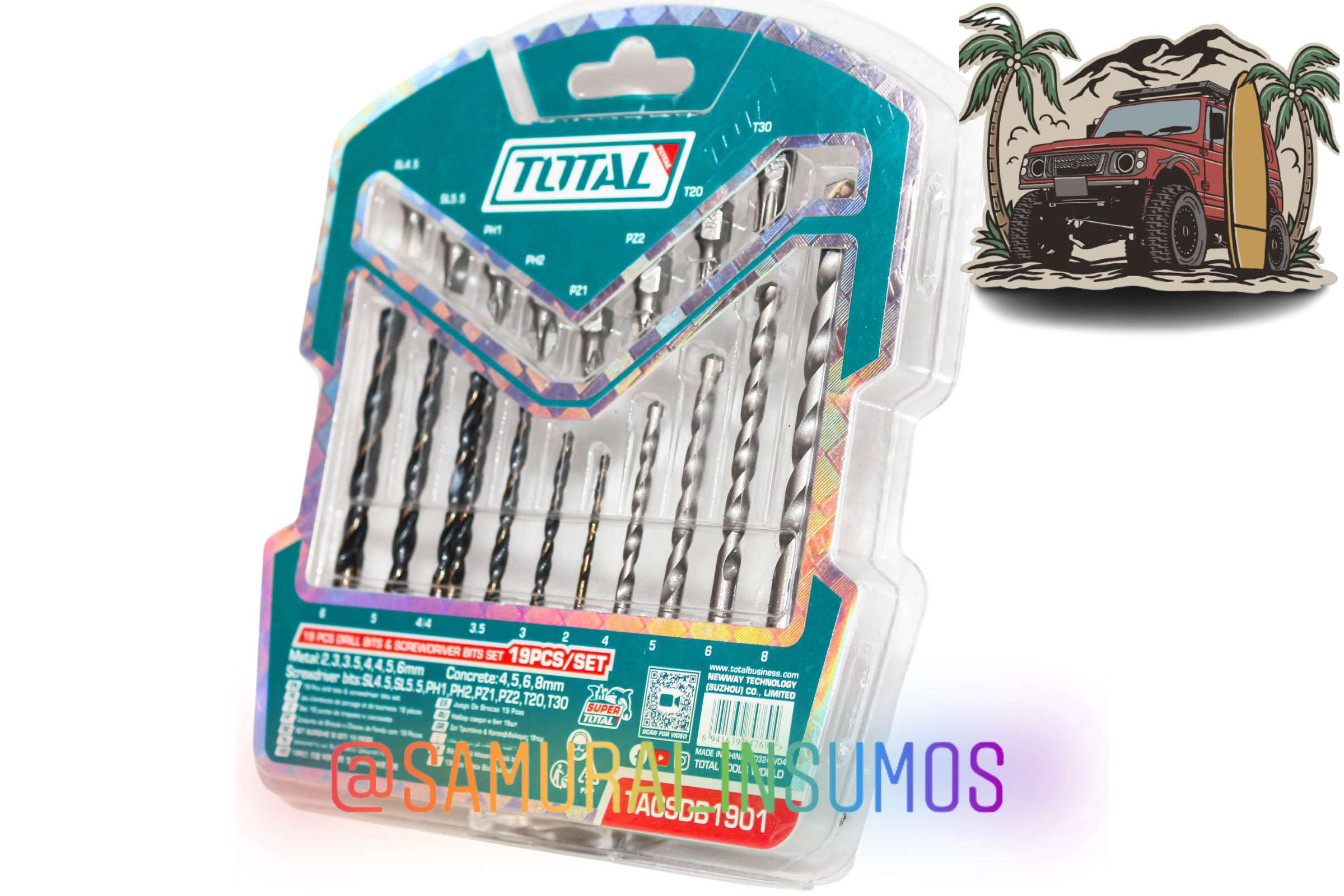 Kit 19En1 Brocas Metal & Concreto +Puntas Hexagona - miniatura 5