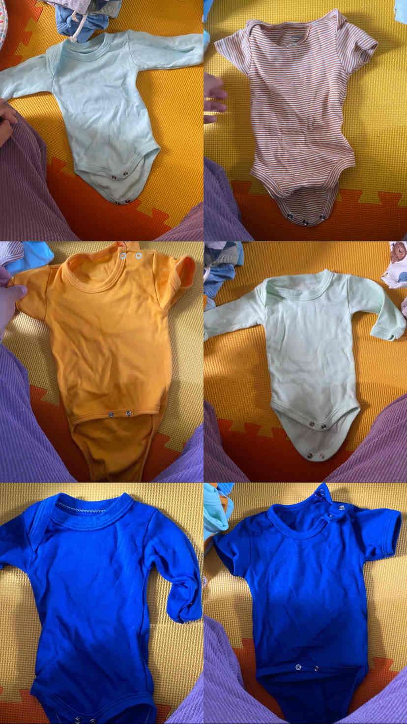Lote de bodies de bebé multicolor 0-3 - 1