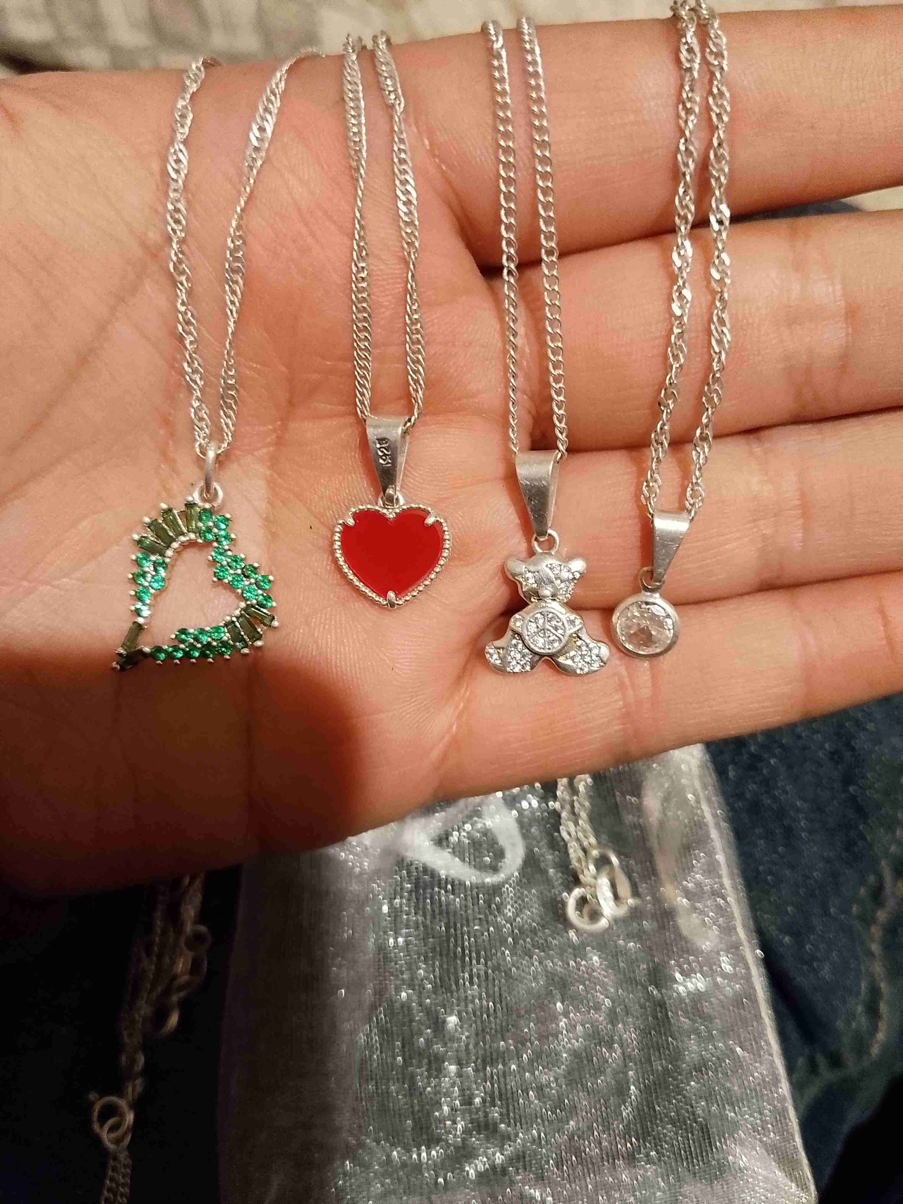 Collares de plata 925 con dijes variados - 2