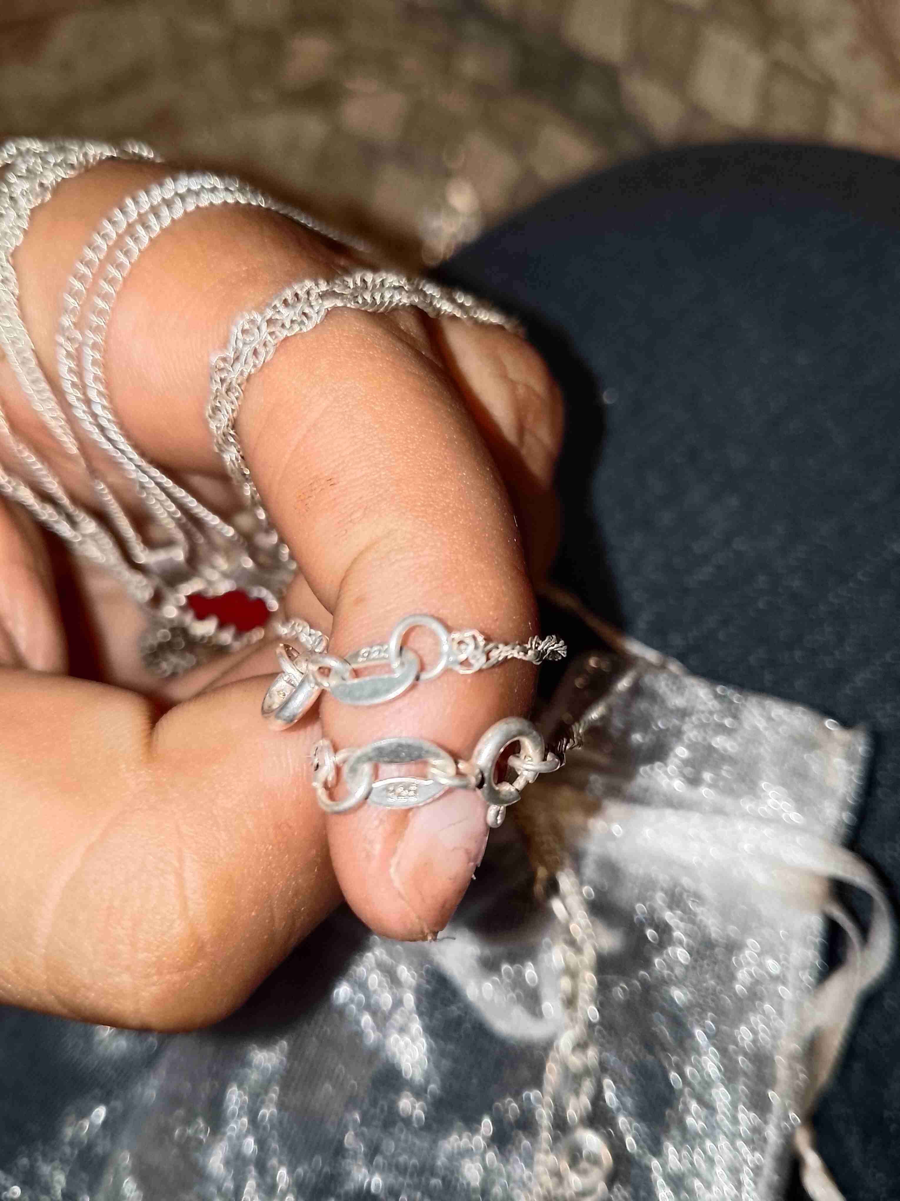 Collares de plata 925 con dijes variados - 3