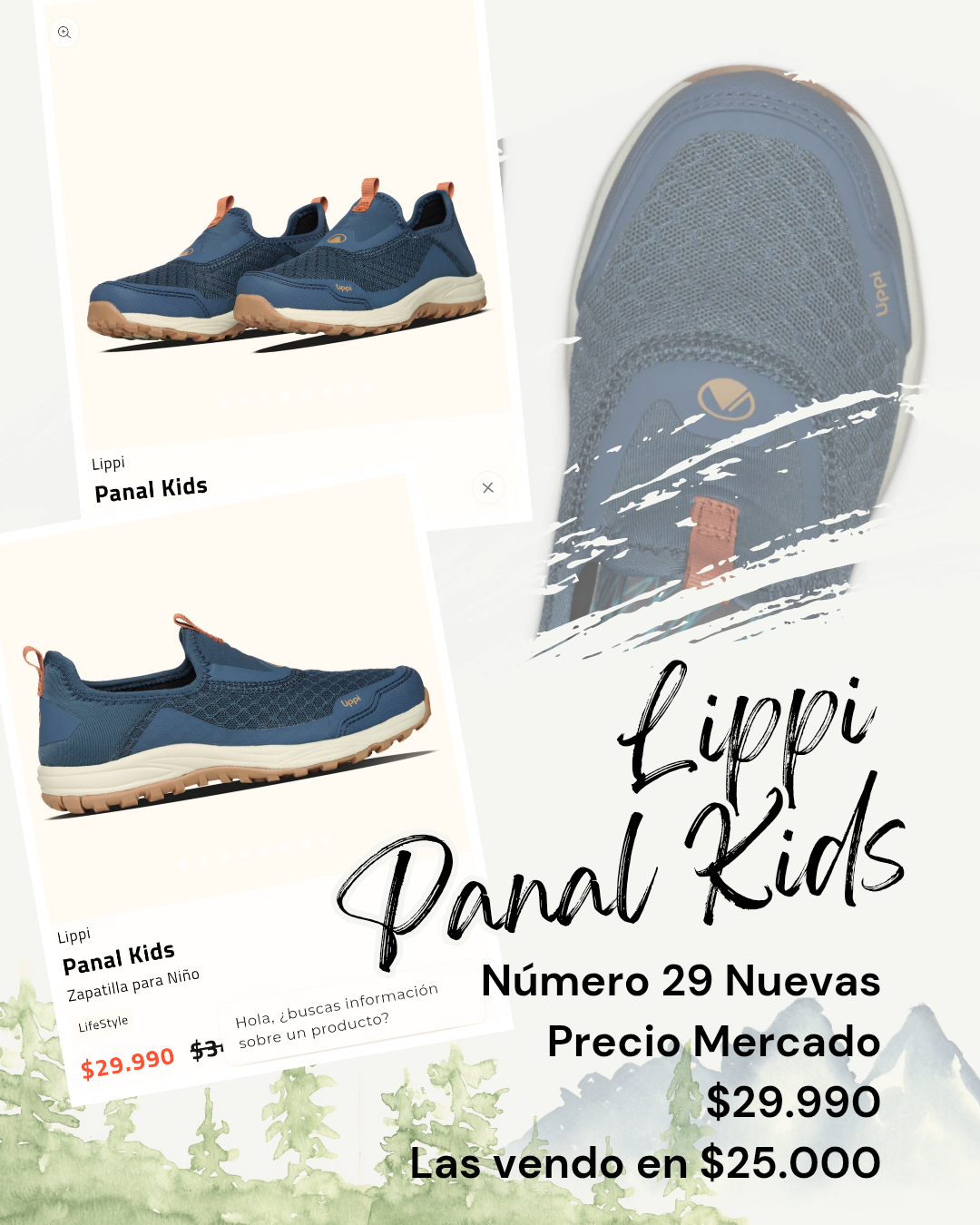 Zapatillas Lippi Panal Kids Azul - miniatura 1