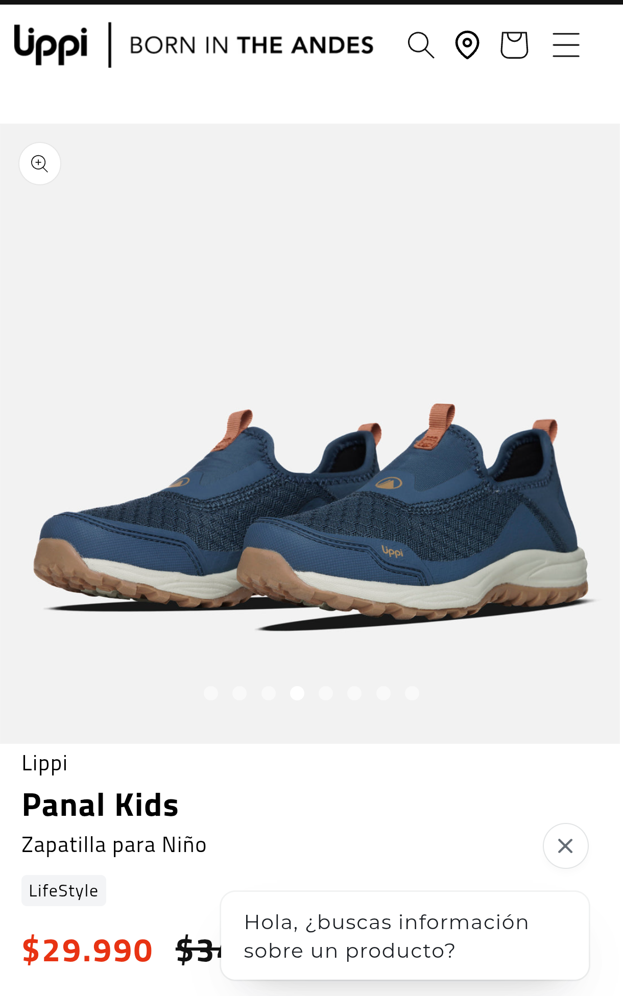 Zapatillas Lippi Panal Kids Azul - miniatura 2