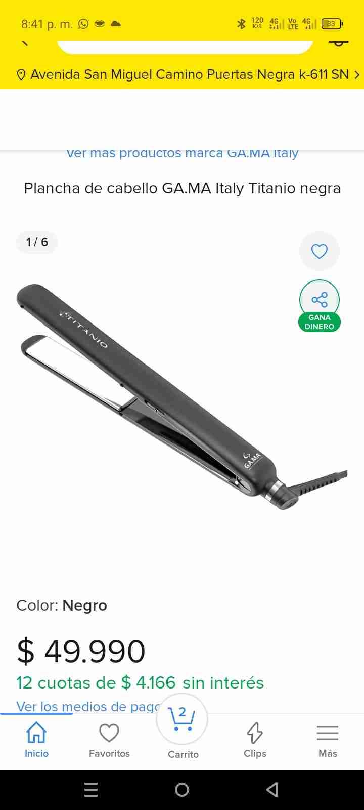 Plancha de cabello negra GA.MA Italy - miniatura 1