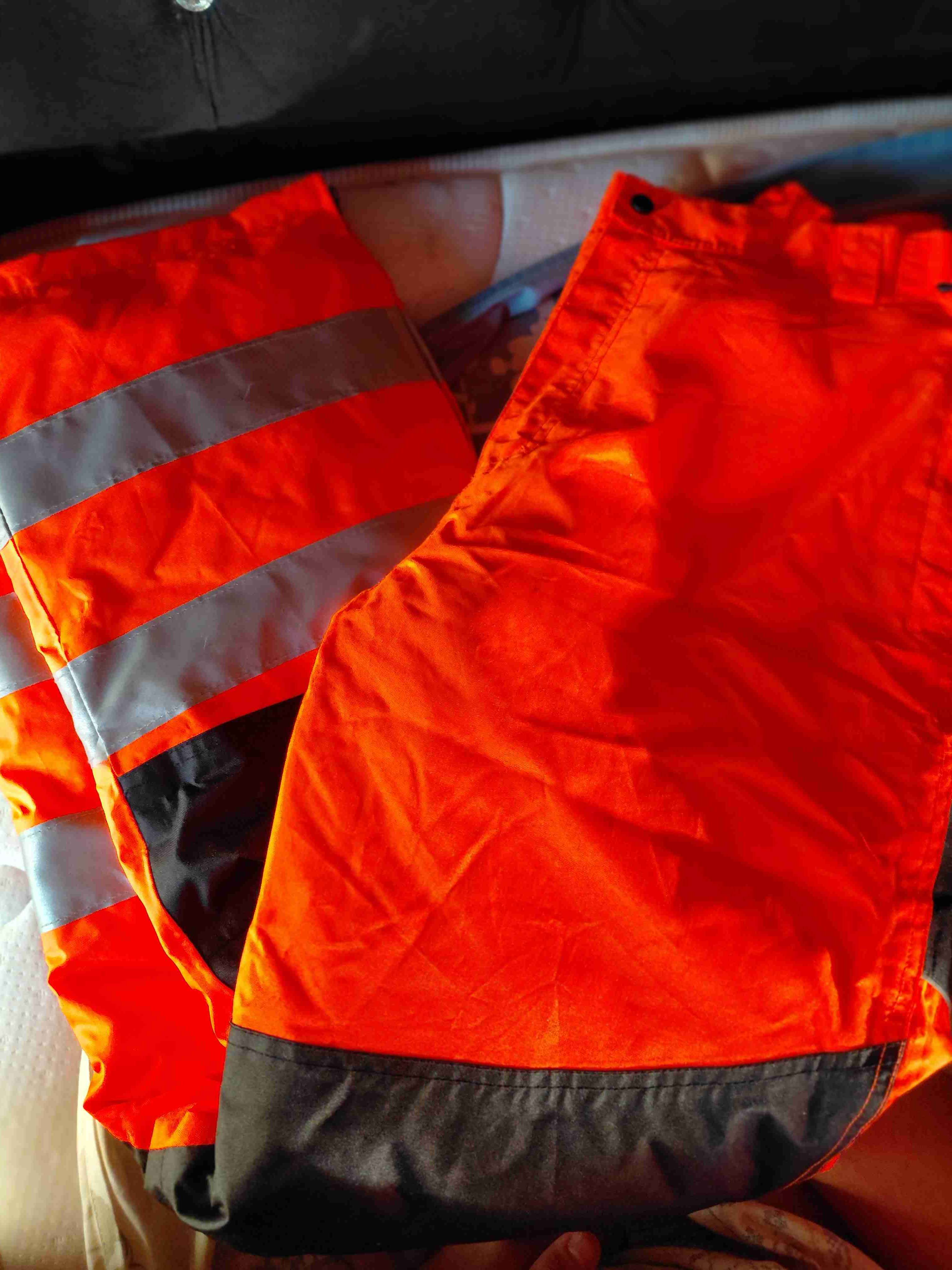 Pantalones reflectantes seguridad naranjas - miniatura 1
