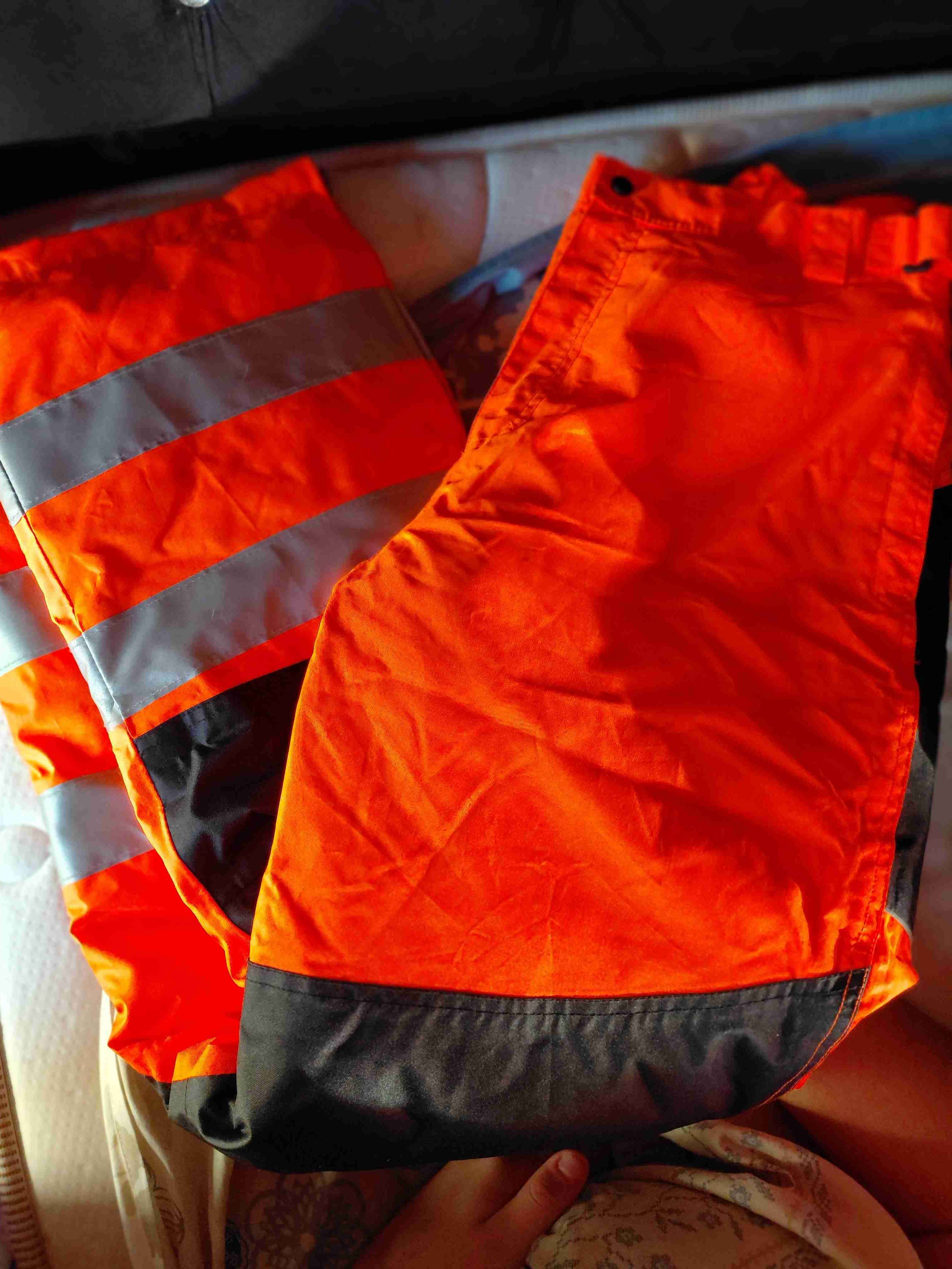 Pantalones reflectantes seguridad naranjas - miniatura 3