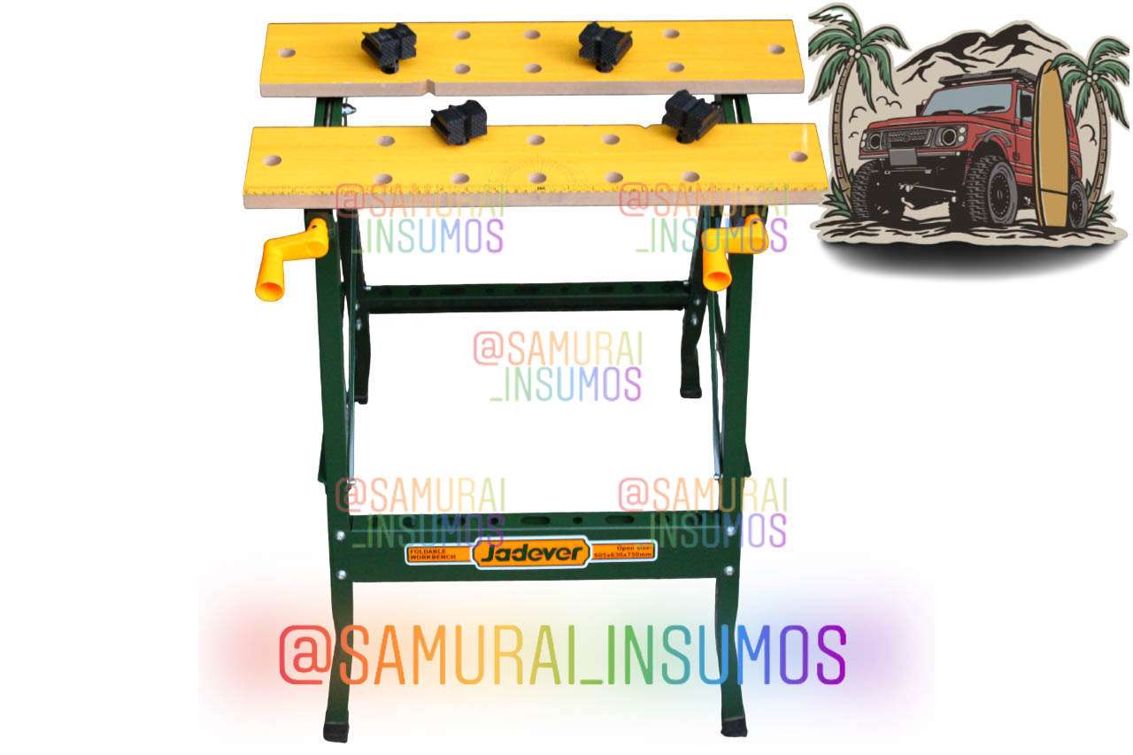 Banco Trabajo Plegable 100Kg Acero+Madera Jadever - miniatura 1