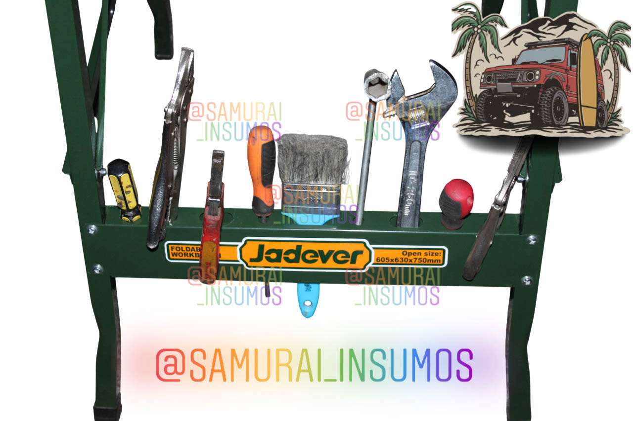 Banco Trabajo Plegable 100Kg Acero+Madera Jadever - miniatura 5