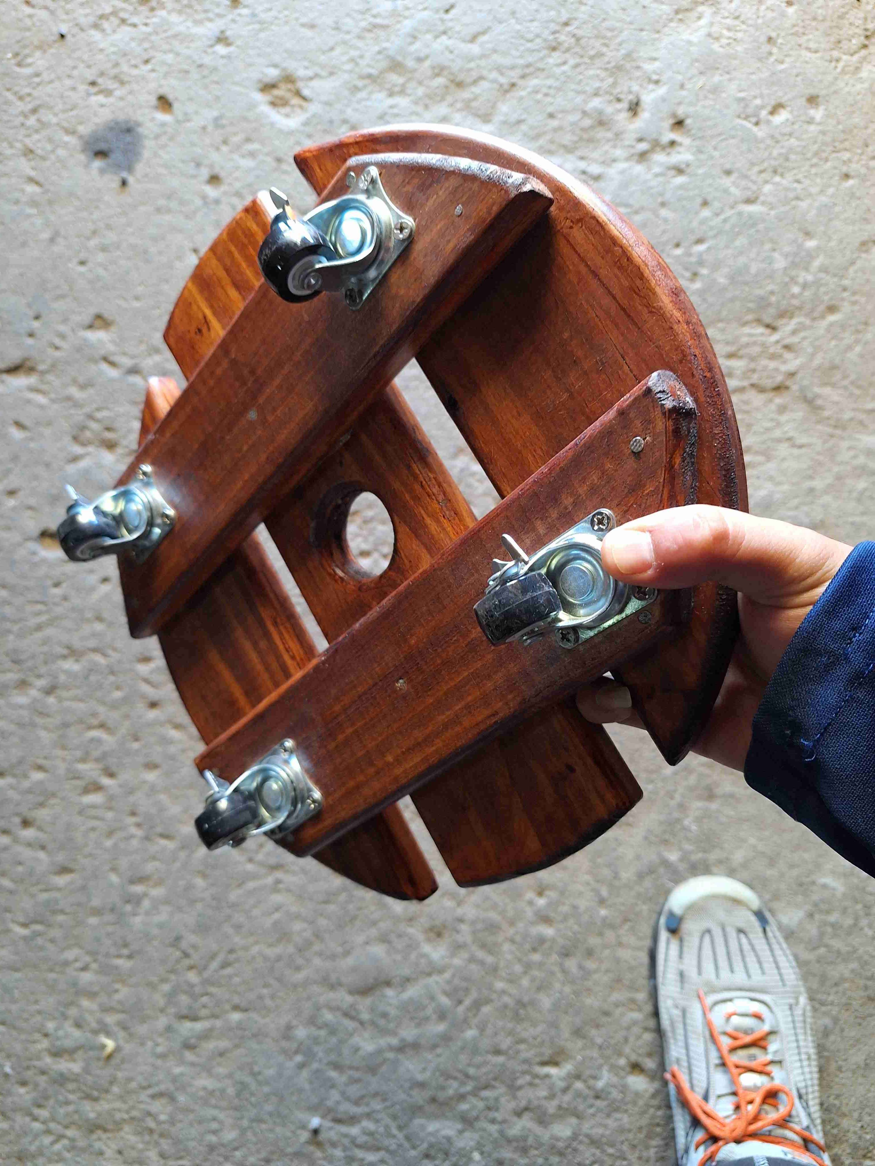 2 Vases para maceteros de madera con ruedas - 2