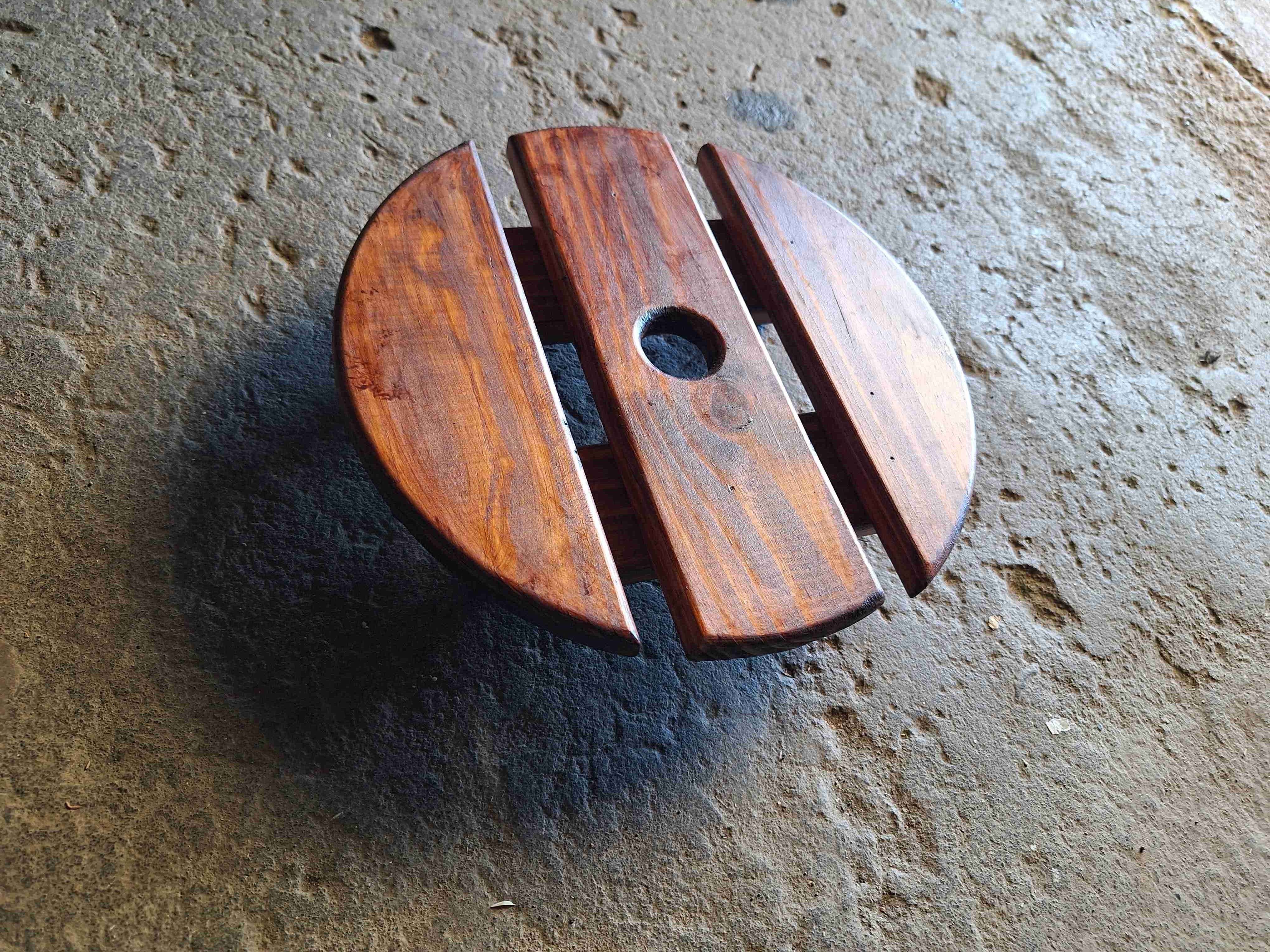 2 Vases para maceteros de madera con ruedas - 4