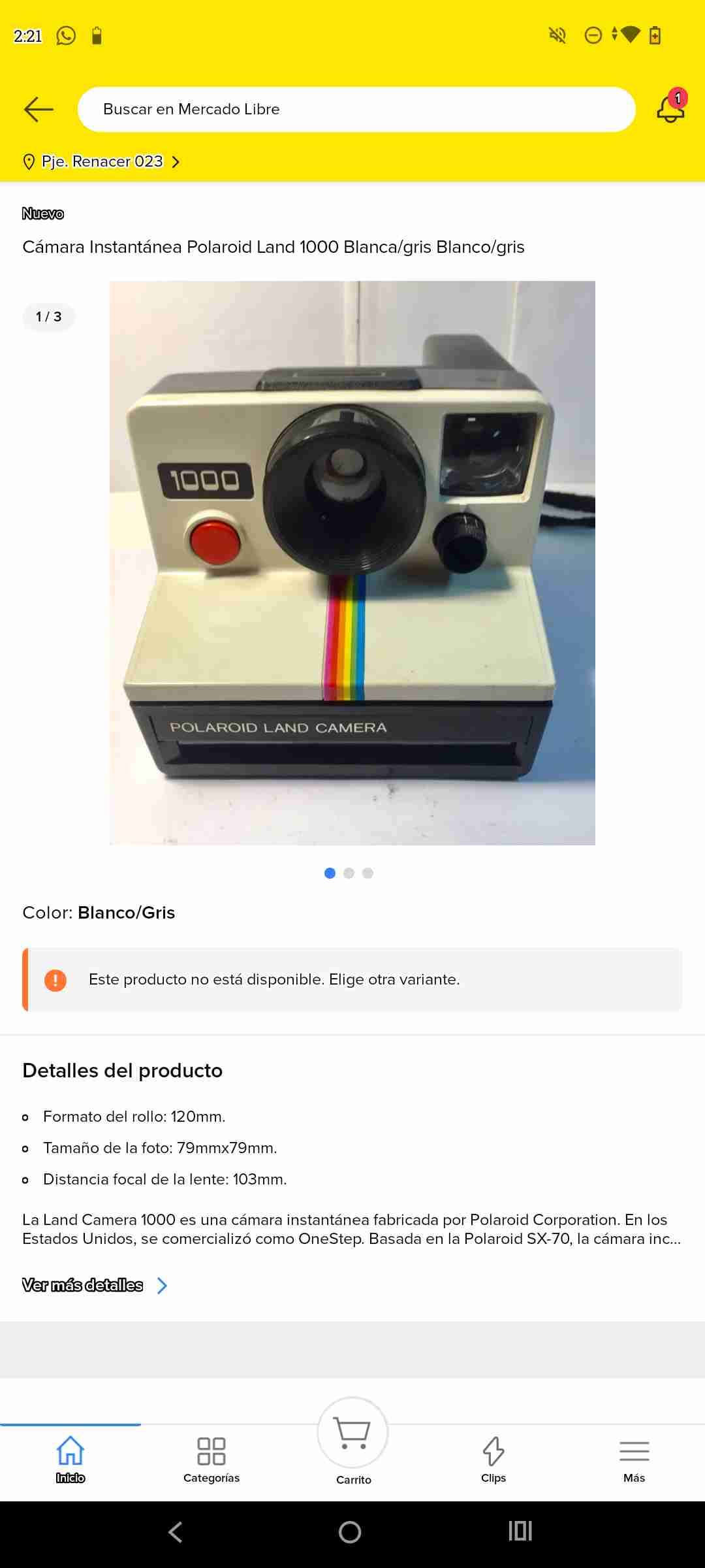 Cámara Polaroid vintage - miniatura 6