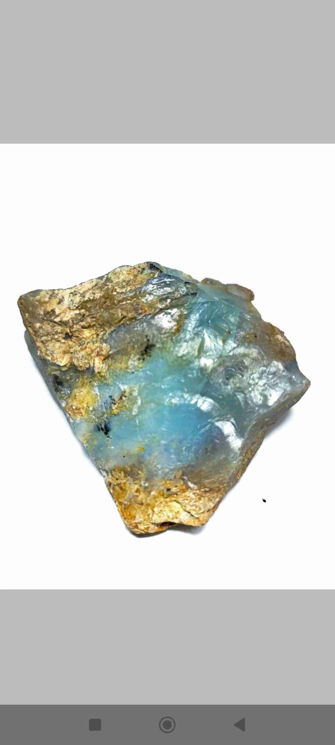 Piedra preciosa azul.OPALO SOBRE MATRIZ - miniatura 2