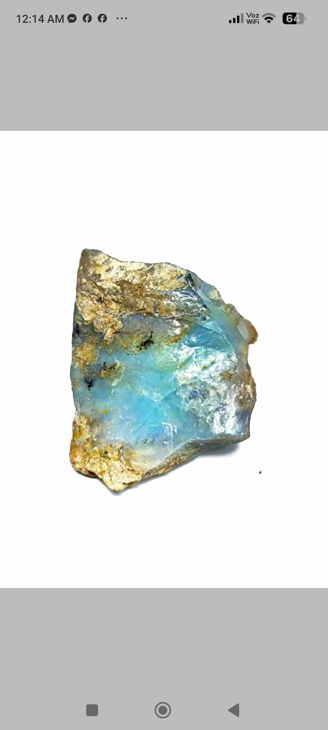 Piedra preciosa azul.OPALO SOBRE MATRIZ - miniatura 4