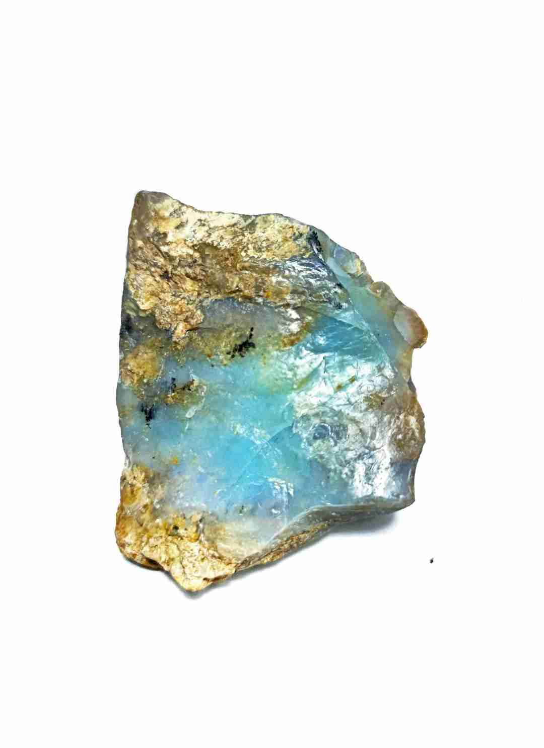 Piedra preciosa azul.OPALO SOBRE MATRIZ - miniatura 5