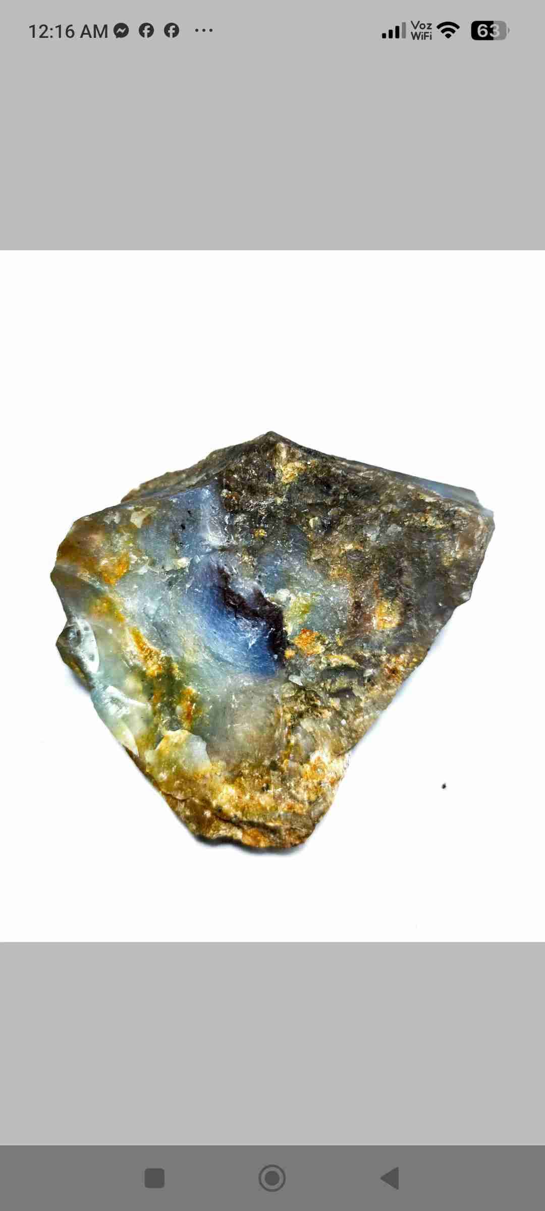 Piedra preciosa azul.OPALO SOBRE MATRIZ - miniatura 6